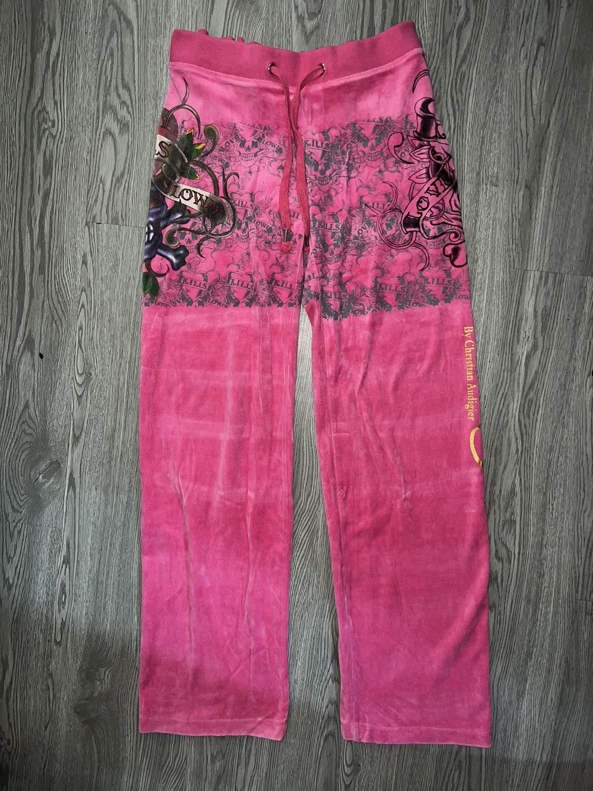 Ed Hardy Ed Hardy velvet skull sweatpants 💗☠️ Size 28" / US 6 / IT 42 - 9 Thumbnail