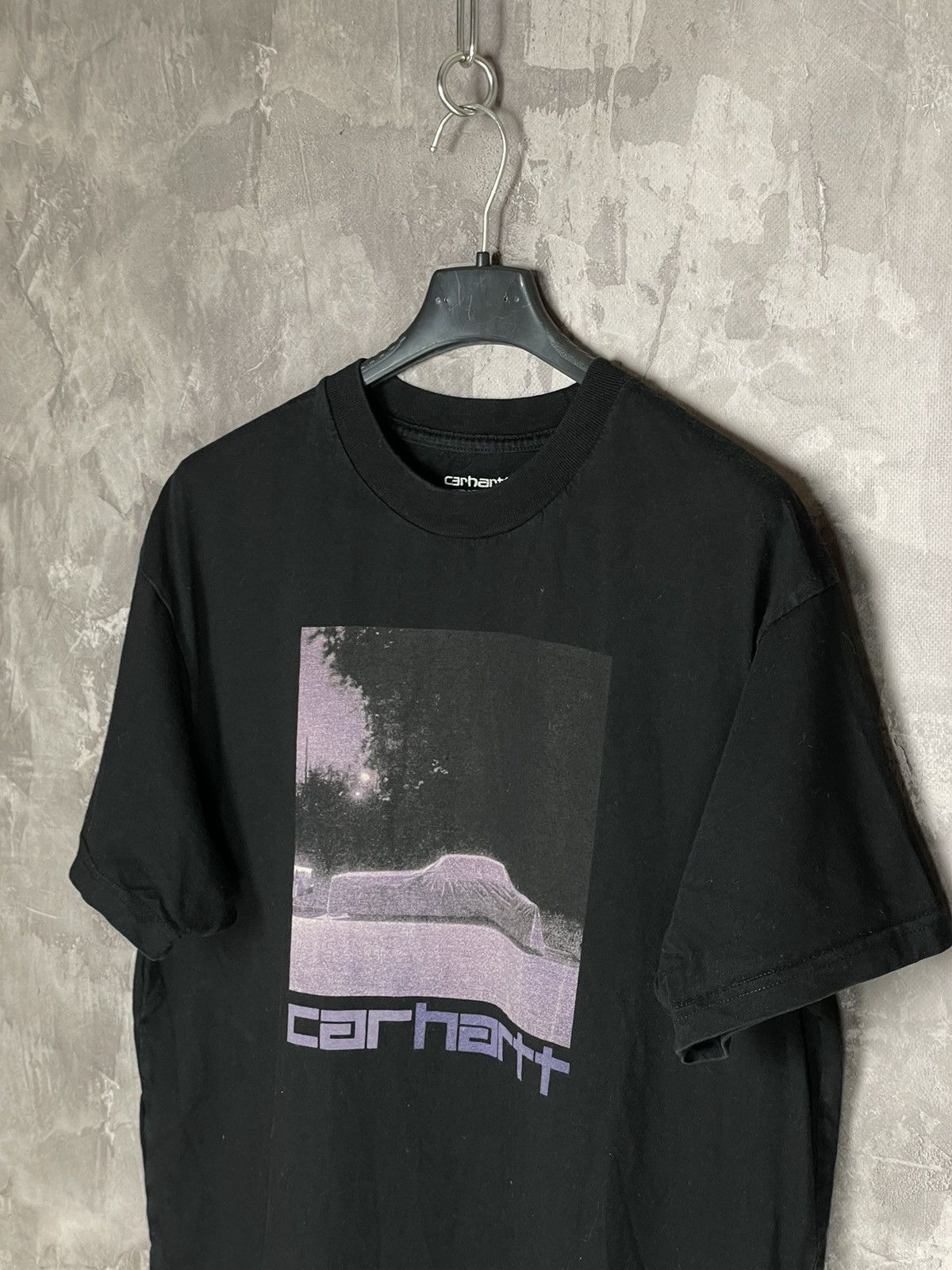 Carhartt × Vintage CARHARTT CENTER LOGO PURPLE CAR Y2K OVERSIZE BOXY T-SHIRT Size US S / EU 44-46 / 1 - 7 Thumbnail
