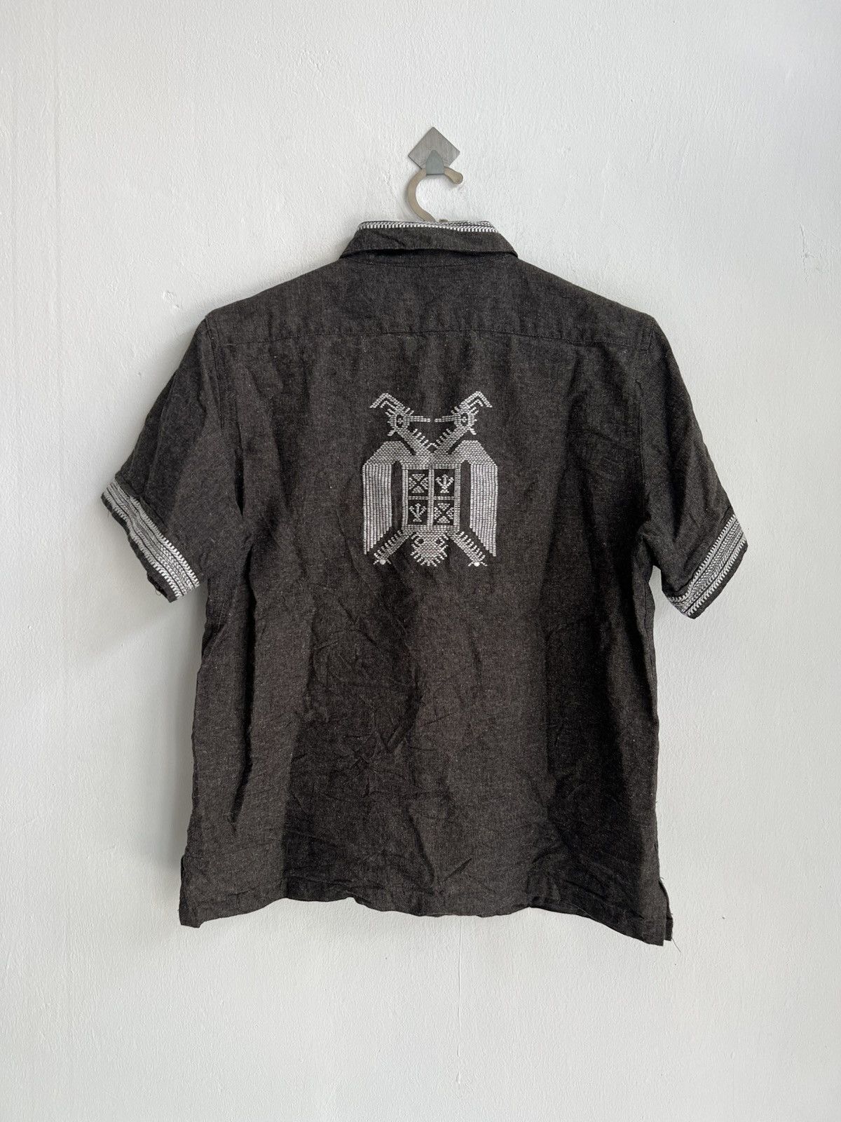 Comme des Garcons Vintage Temptation Guatemalan Native Bird Camp Collar Shirt Size US M / EU 48-50 / 2 - 2 Thumbnail
