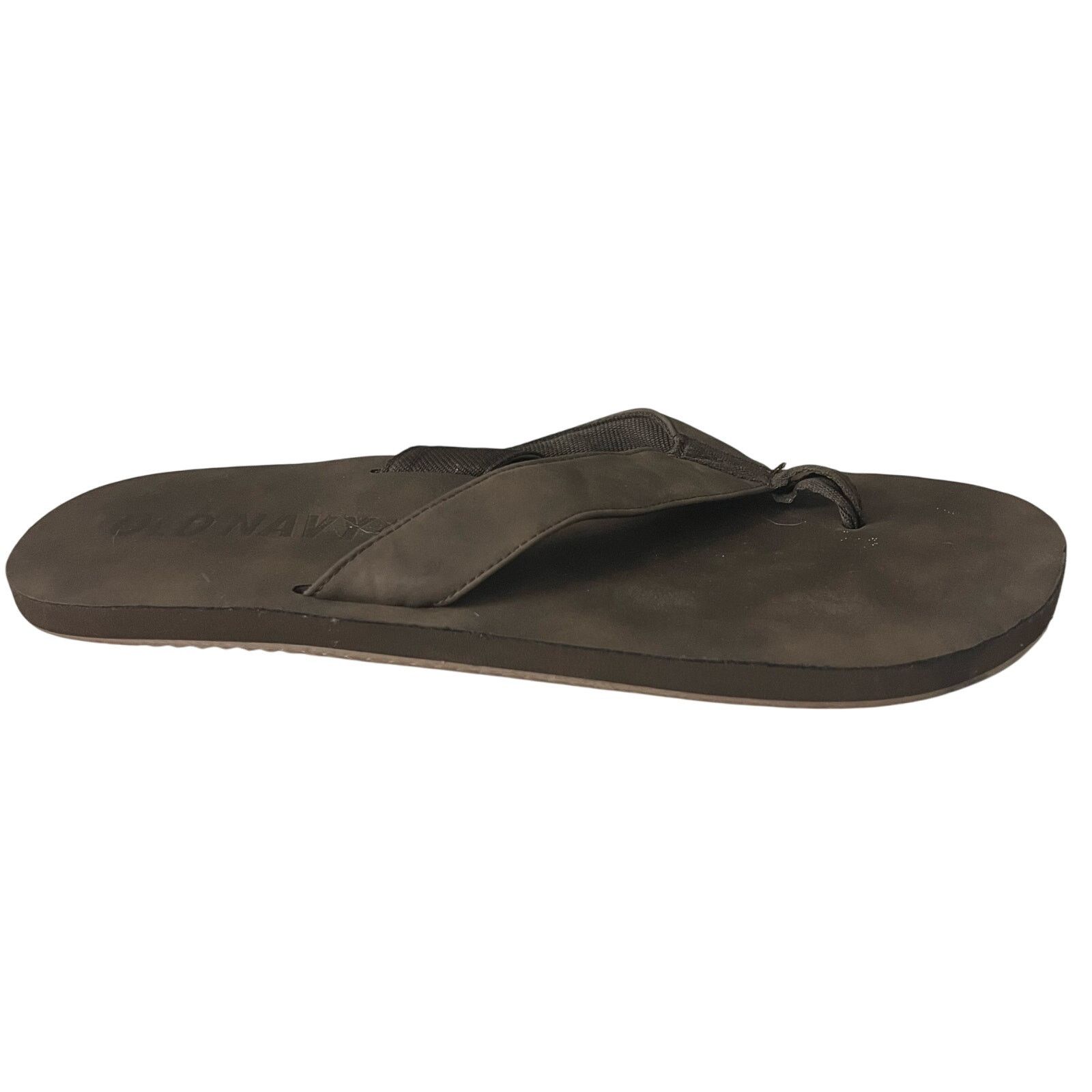 Old Navy OLD NAVY Men’s Faux Leather Brown Flip Flops Sandals 13-14 Size US 13 / EU 46 - 3 Thumbnail