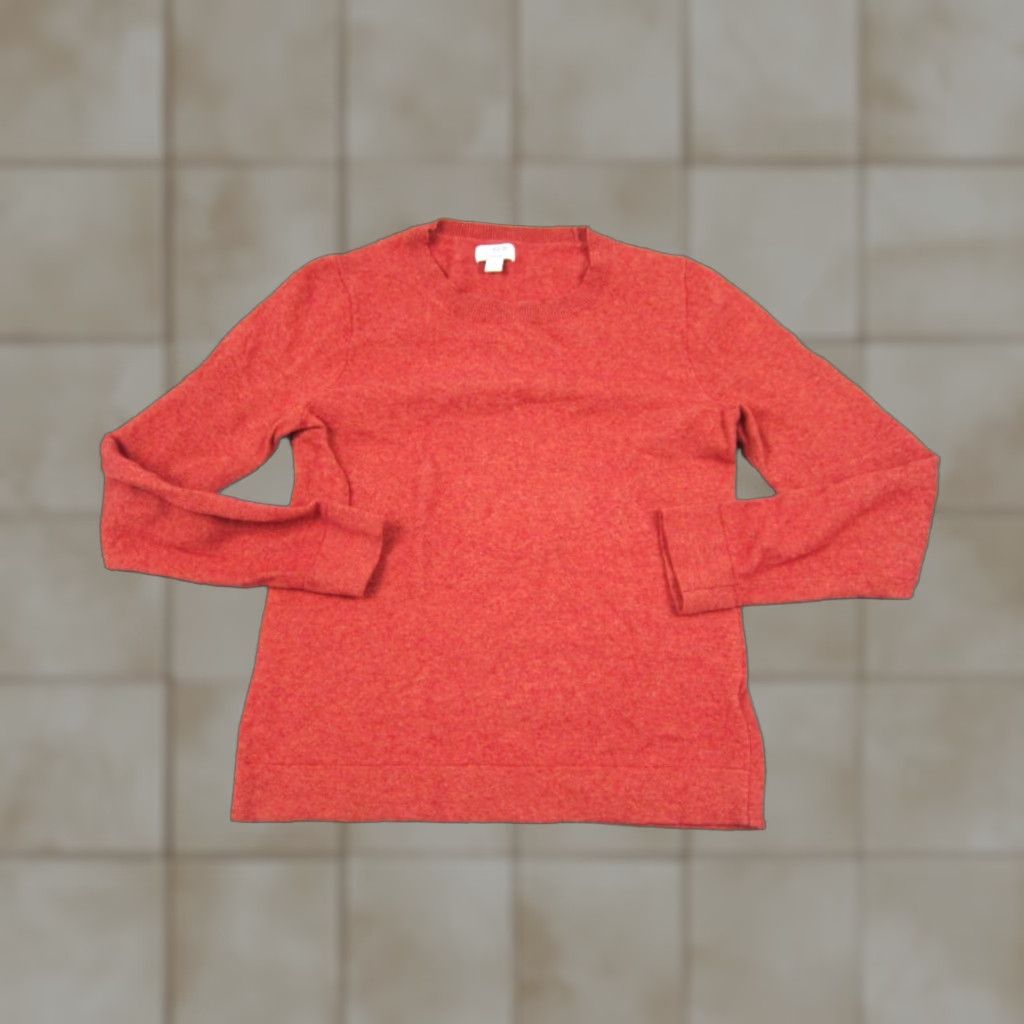 J.Crew J.CREW Sweater Womens Small Red Teddie Wool Cotton Crewneck Lightweight Size S / US 4 / IT 40 - 1 Thumbnail