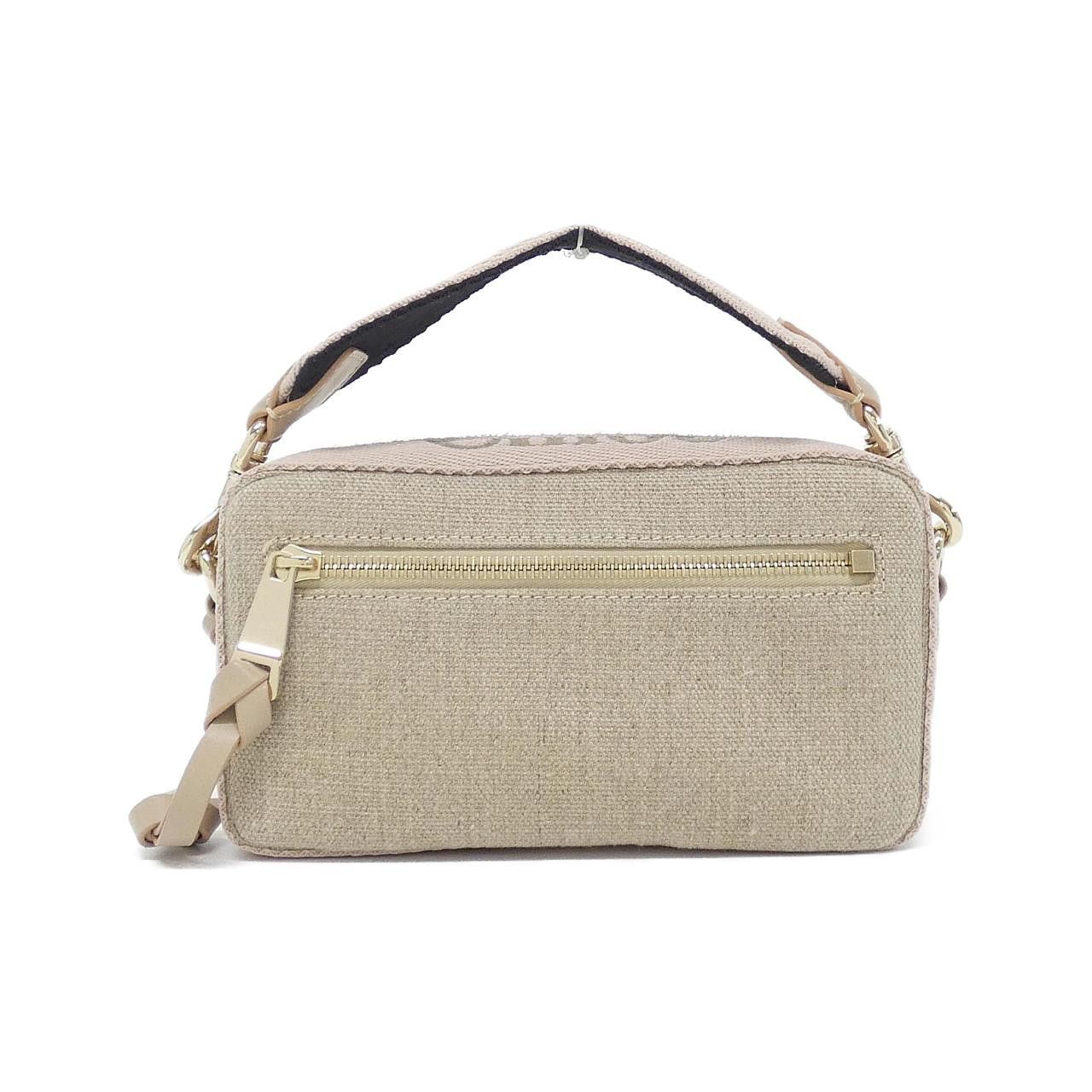 Chloe Chloé Woody Linen Canvas Calf Waist Bag Canvas Belt Bag CHC23AS432 L13