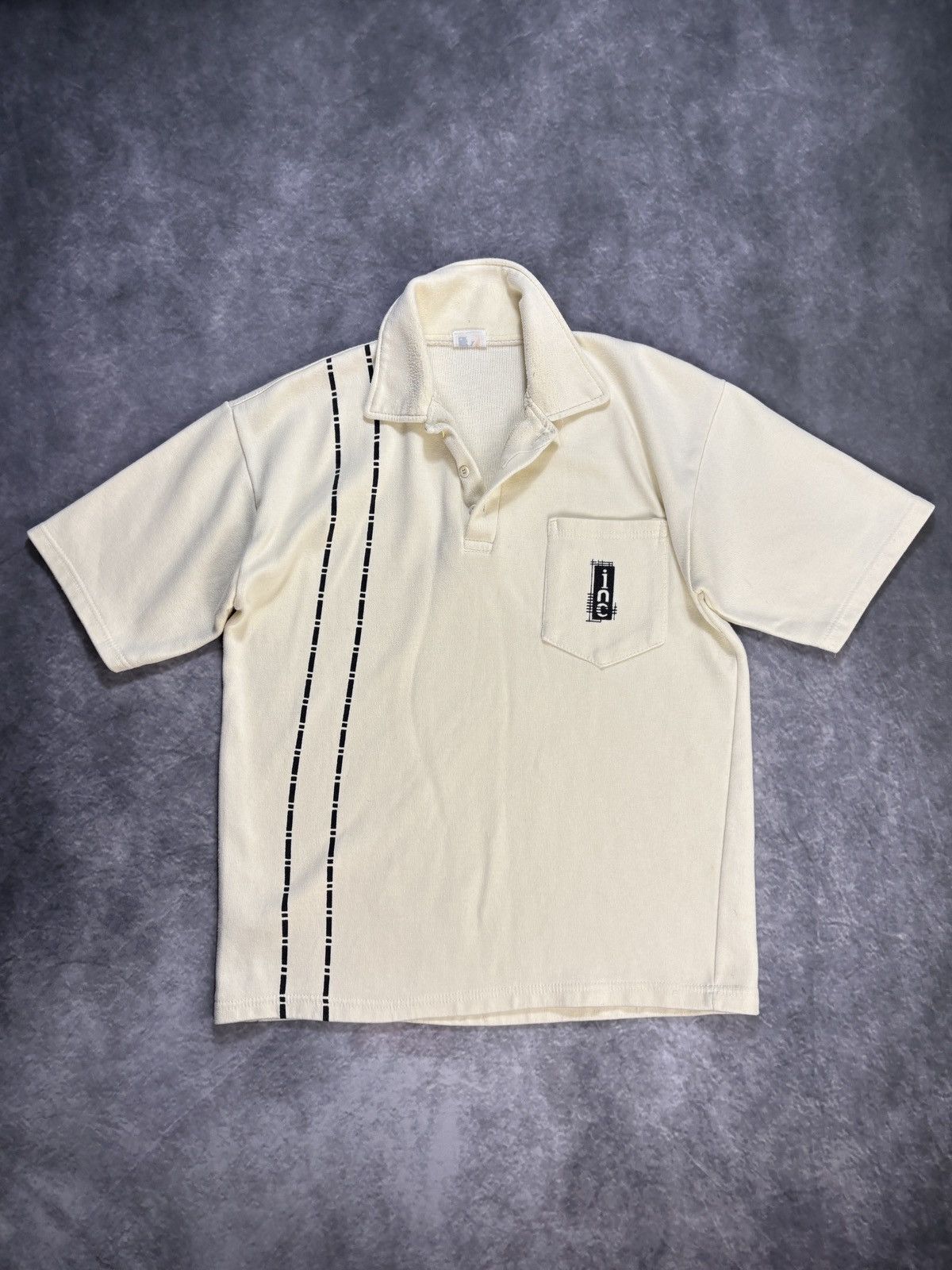 MLB × Vintage Vintage Polo Shirt 1990s MLB Inc. ShortSleeve Cream Pullover Size US M / EU 48-50 / 2 - 11 Thumbnail