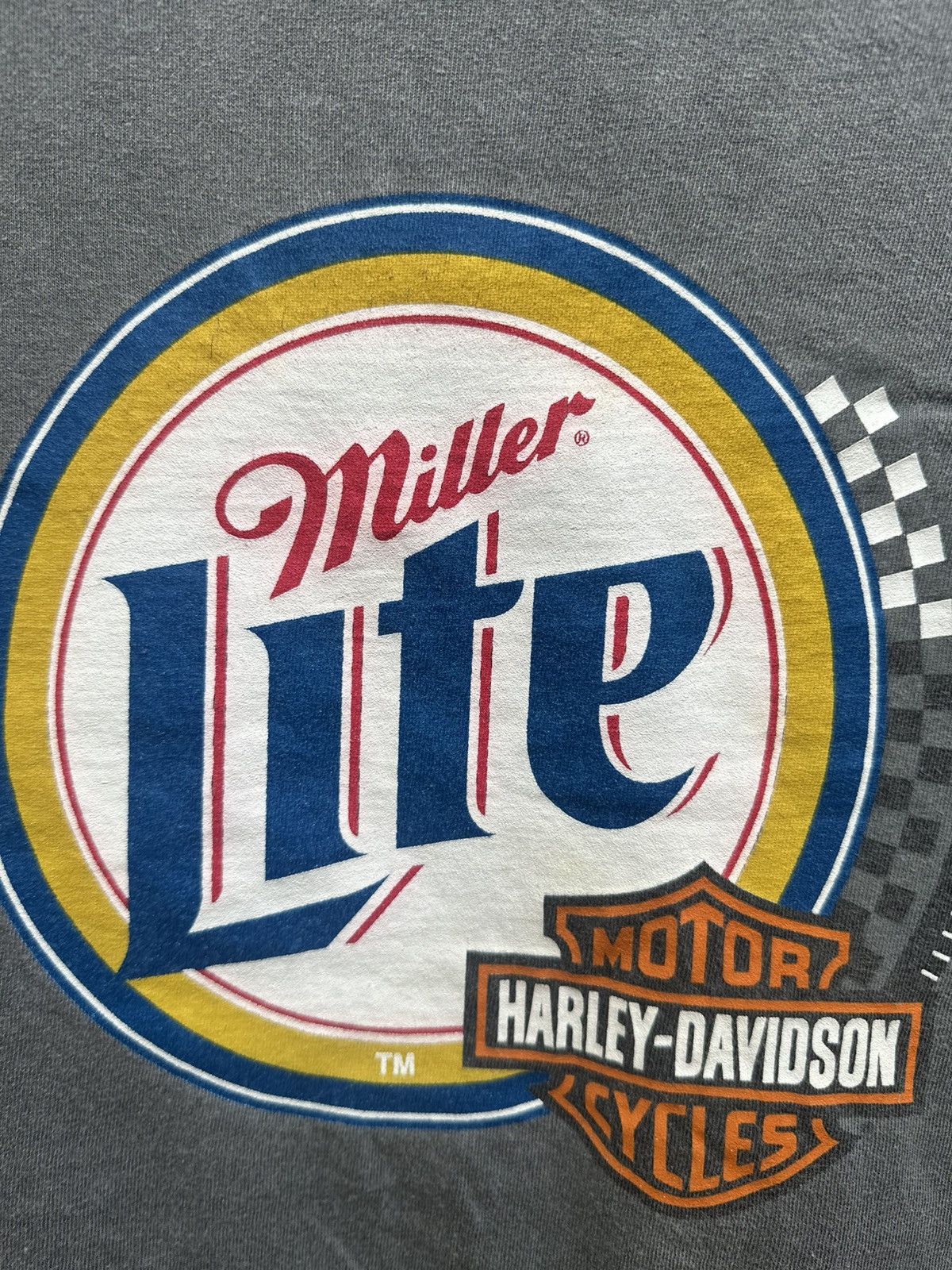 Harley Davidson Vintage Miller Lite Harley Davidson Faded Tee Size US L / EU 52-54 / 3 - 2 Thumbnail
