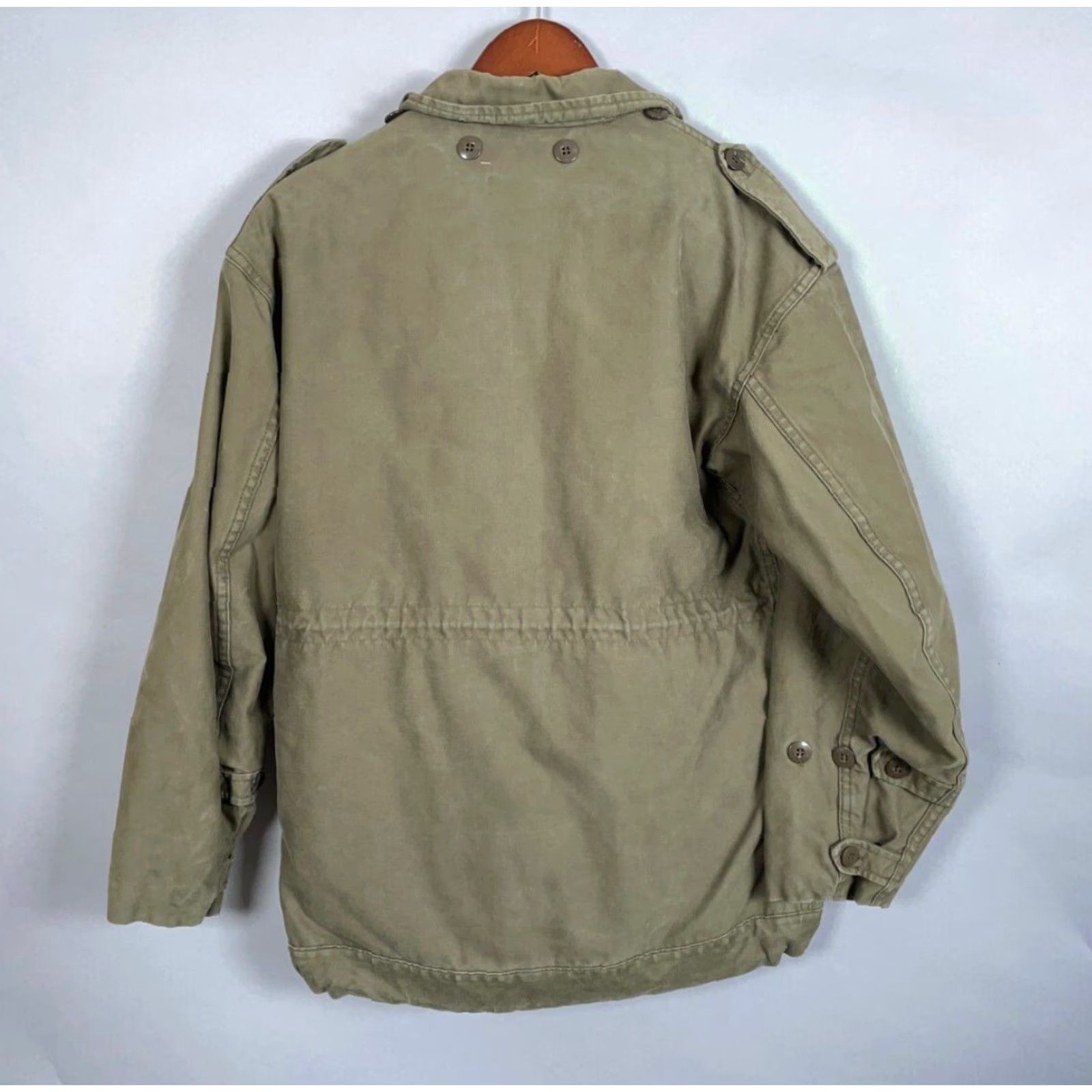 Olive VTG Dutch Military Field Jacket Mens Medium Olive Green + Wool Liner Seyntex Size US L / EU 52-54 / 3 - 2 Thumbnail