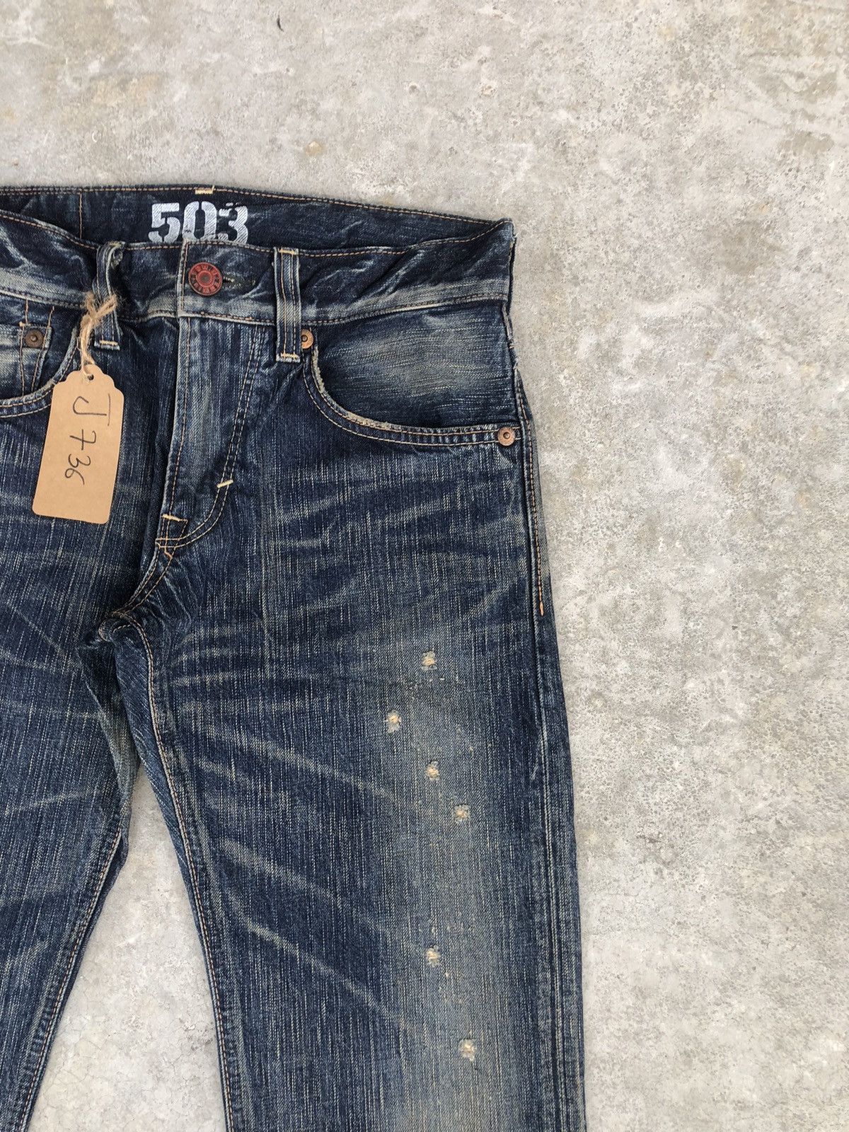 If Six Was Nine Japanese Edwin 503 Flared Jeans Bootcut Distressed Jeans Size US 31 - 5 Thumbnail