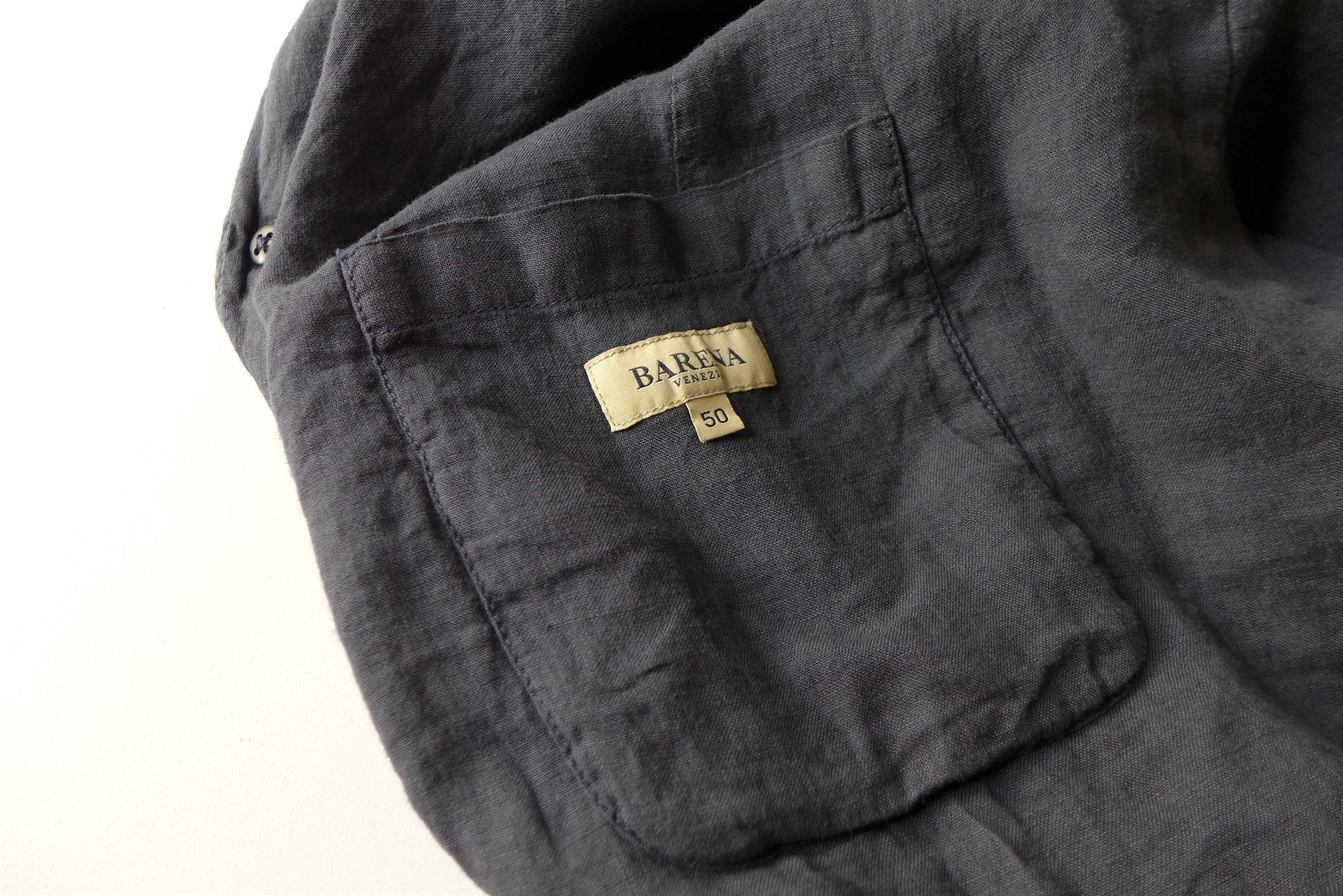 Barena Barena Rizzo Telino Unstructured Blazer - Navy Linen Size US M / EU 48-50 / 2 - 13 Thumbnail