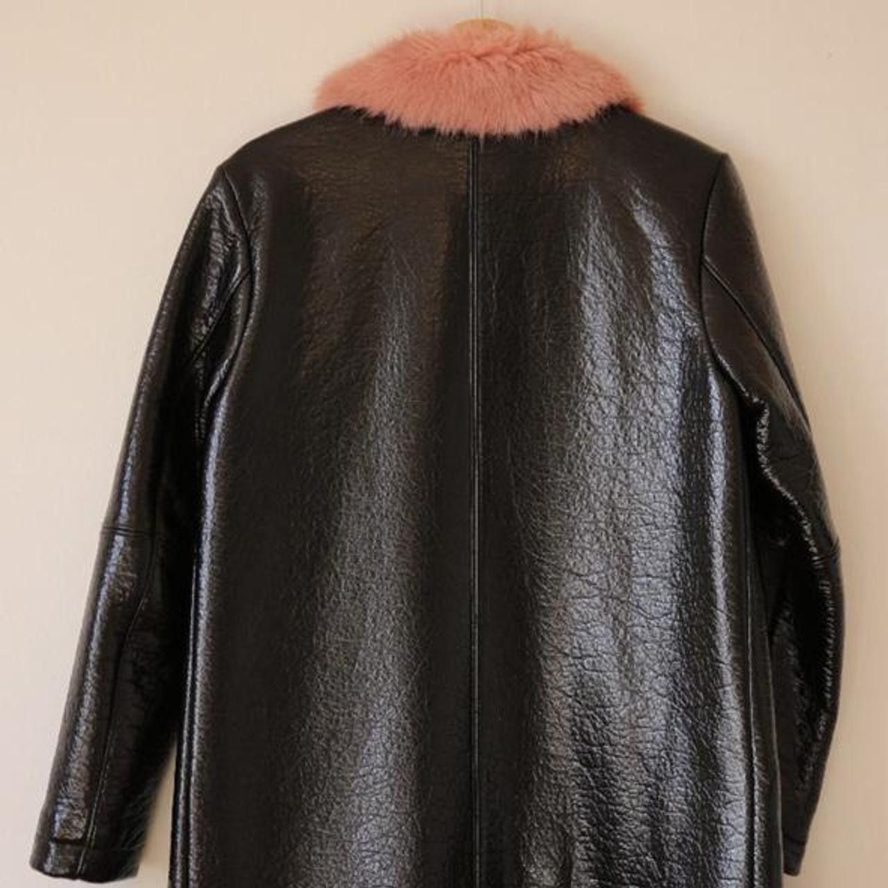 Shrimps Shrimps Coat 🤤 Vegan Leather w/ Faux Fur Collar Size S / US 4 / IT 40 - 4 Thumbnail