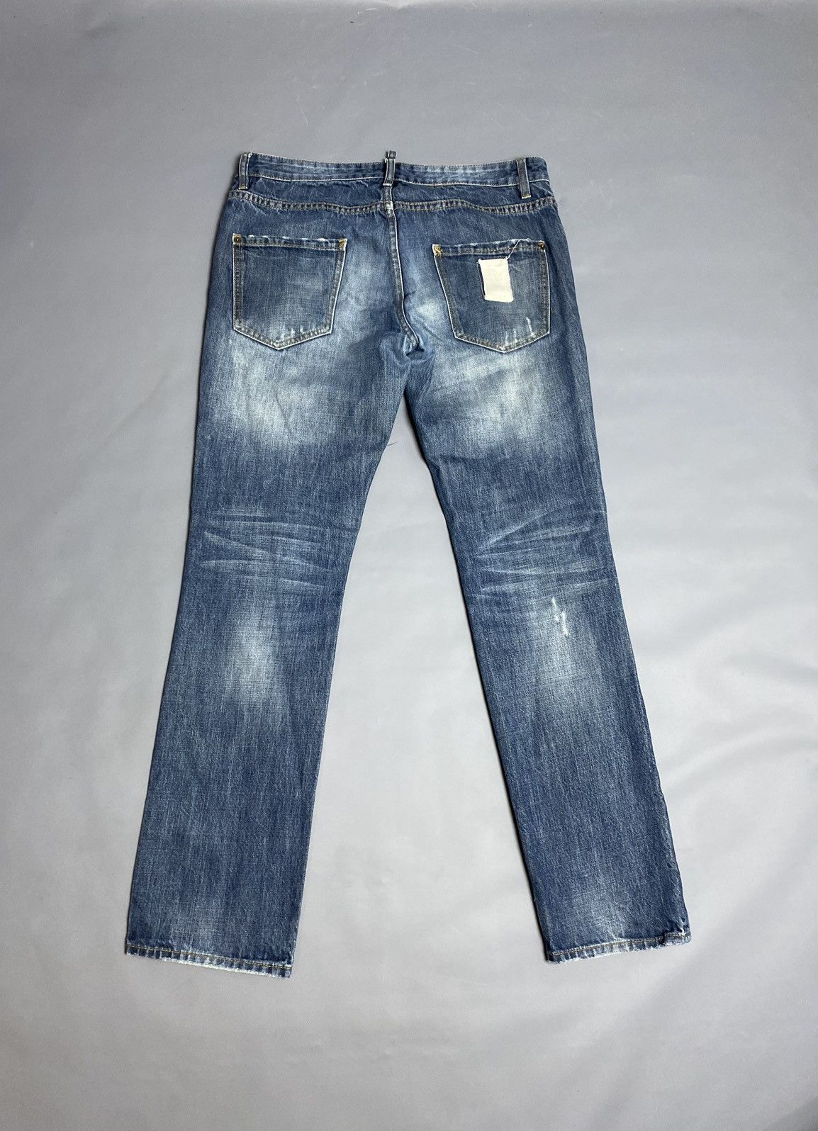 Dsquared2 Vtg DSQUARED2 Blue Distressed Jeans Size 52 Straight 35x31 Size US 36 / EU 52 - 1 Thumbnail