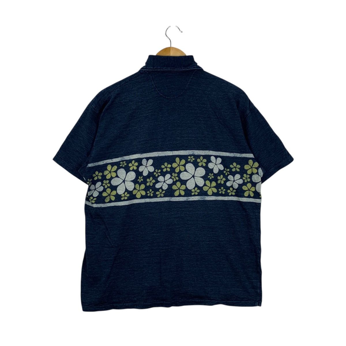 45rpm Vintage 45RPM Japanese Brand Casualwear Flower Polos T-Shirt Size US L / EU 52-54 / 3 - 3 Thumbnail