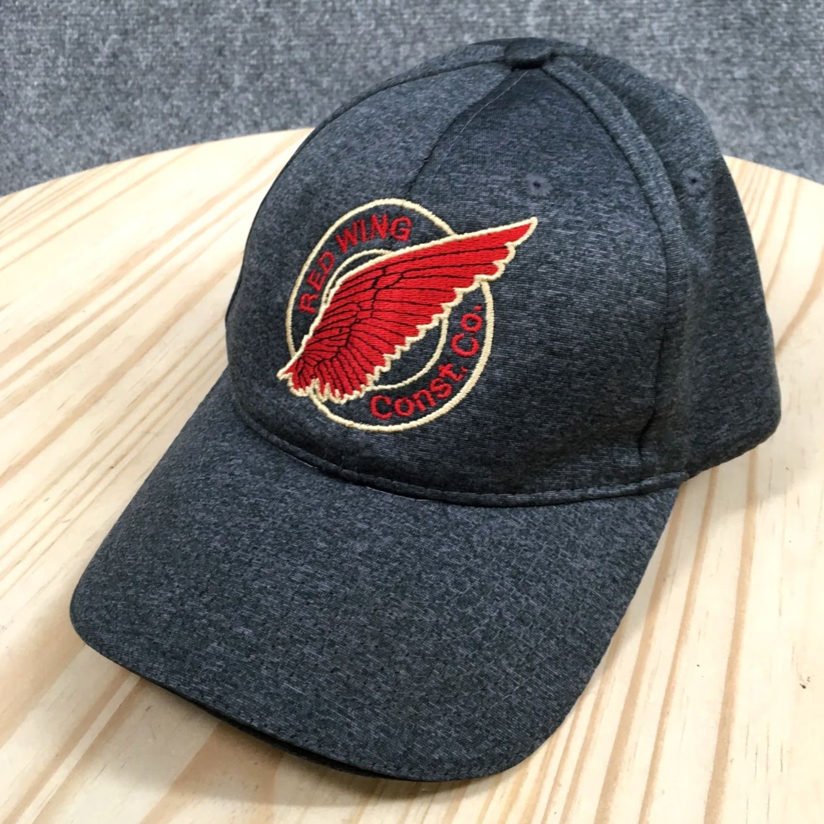 Red Wing SportTek Baseball Cap Unisex Gray OS Curved Brim Embroidered Logo Men Size ONE SIZE - 2 Thumbnail