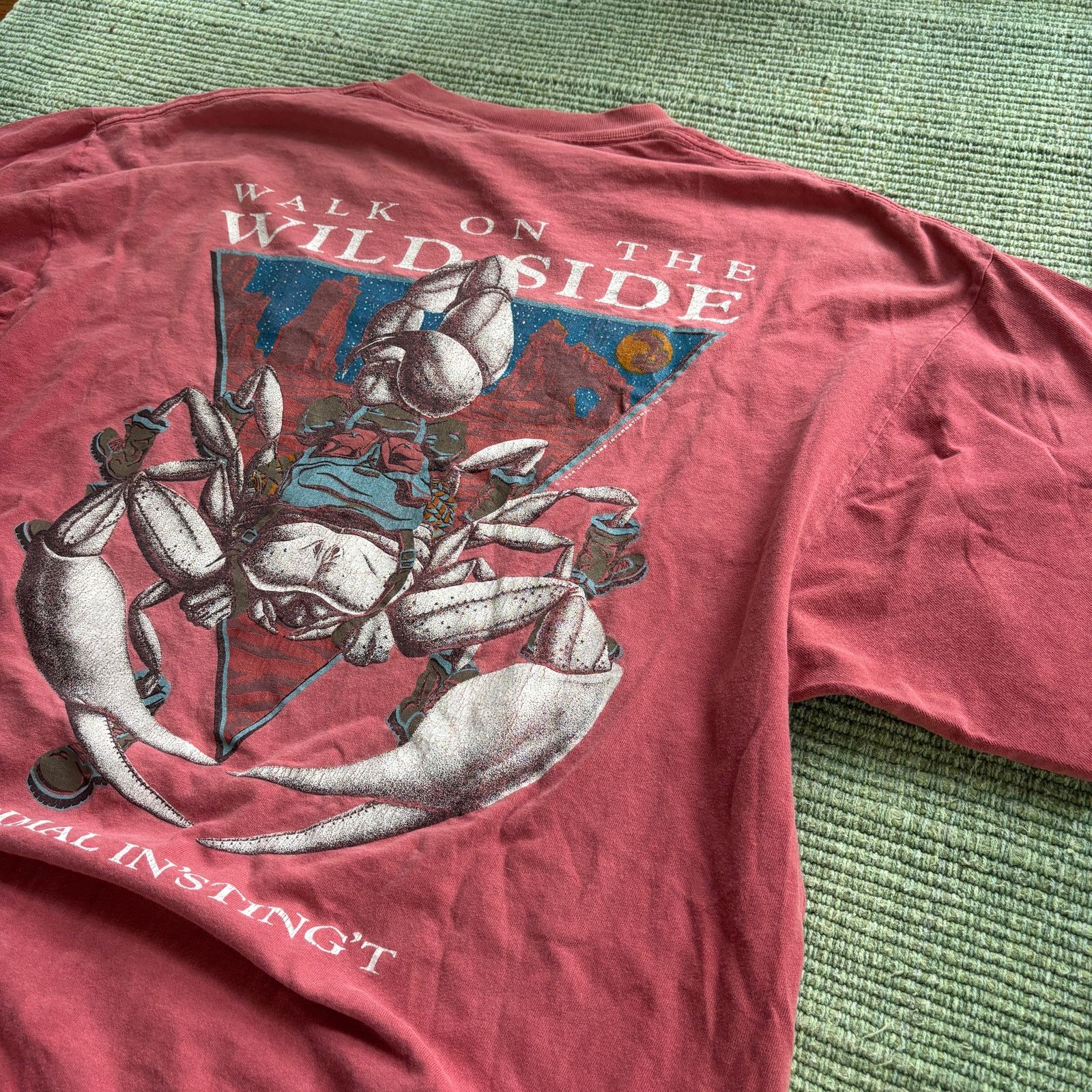 Vintage Vintage 1990s Faded "Lifeforms" Single Stitched Scorpion Tee Size US XXL / EU 58 / 5 - 7 Thumbnail
