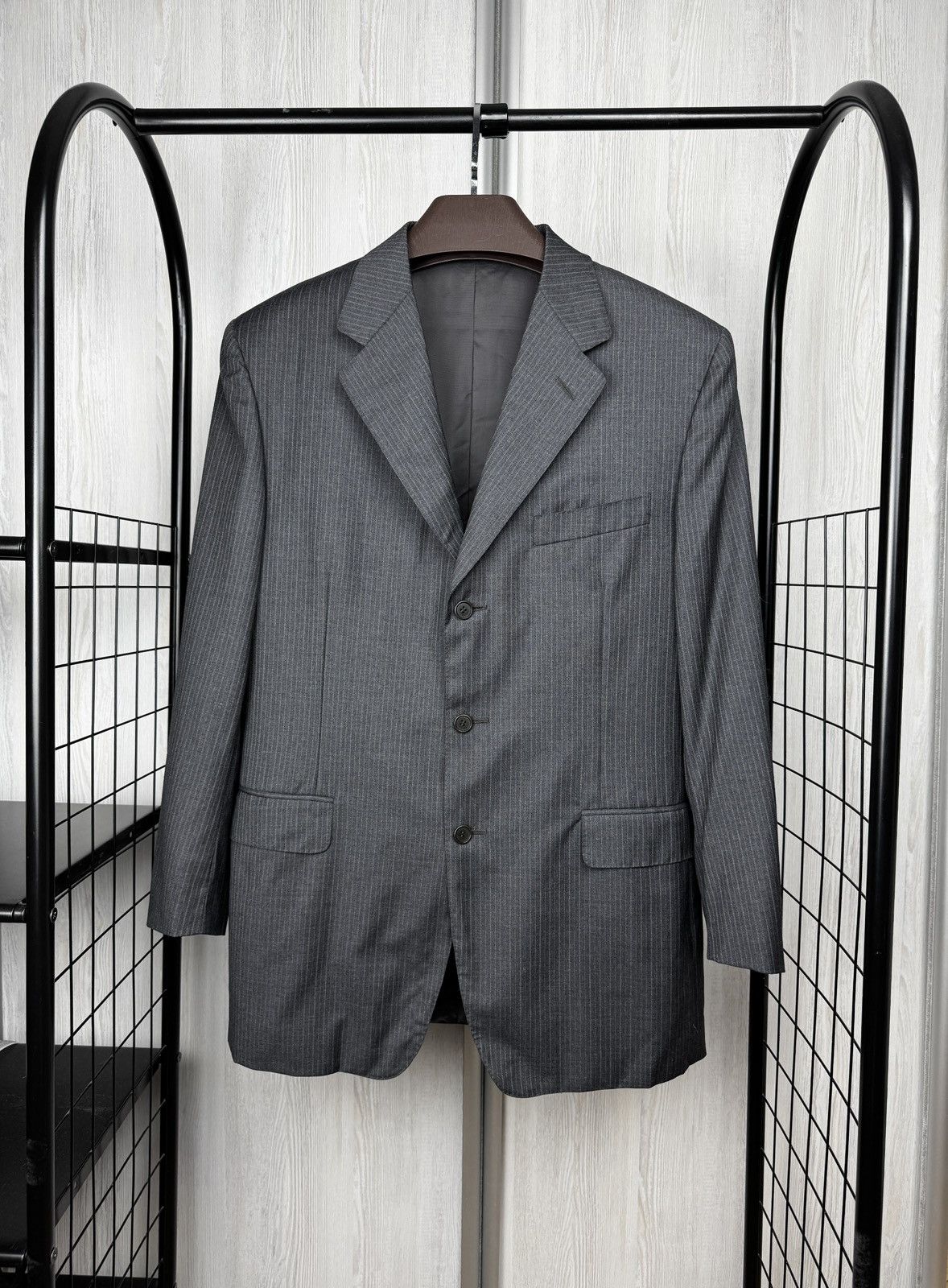 Canali Canali grey striped pure wool 3 buttons classic suit size 50 Size 40R - 4 Thumbnail