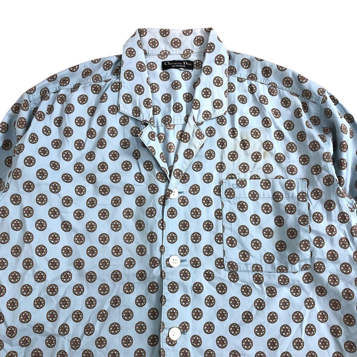 Christian Dior Monsieur × Dior 90s Christian Dior Monsieur Motif Blouse Button Up Size M / US 6-8 / IT 42-44 - 2 Thumbnail