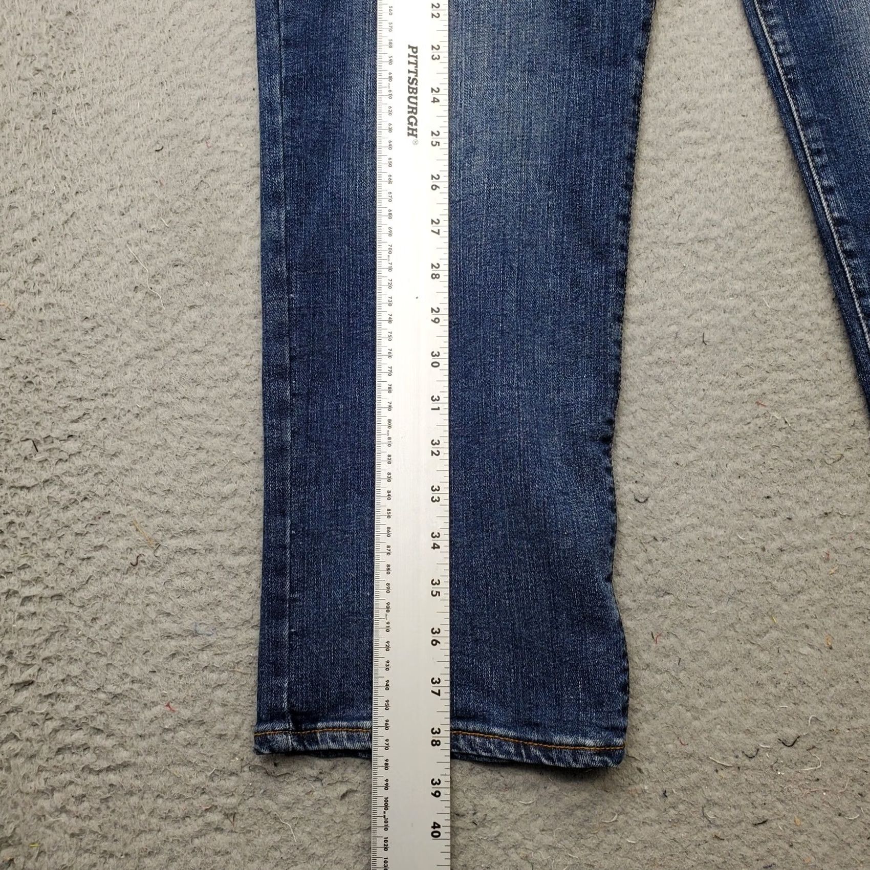 Lee Lee Jeans Mens 38x30 Blue Denim Tapered Regular Fit 5-Pocket Straight Leg Hosen Waist 18.75" Inseam 28.75" White Size US 38 / EU 54 - 3 Thumbnail