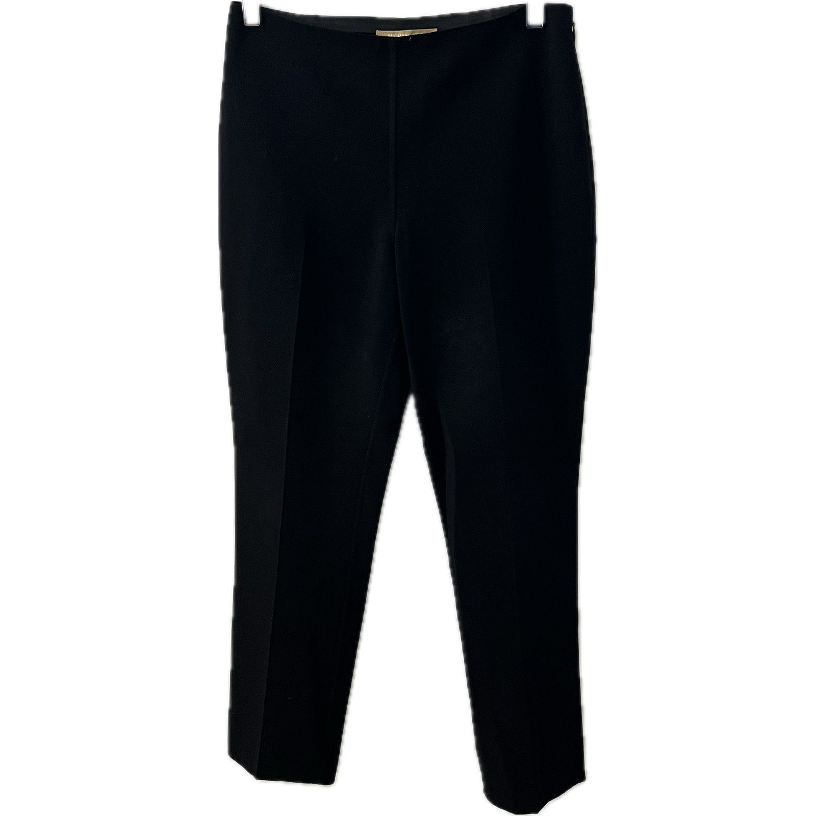 image of Women's Michael Kors Side Zip Pants Made In Italy Size 2 in Black