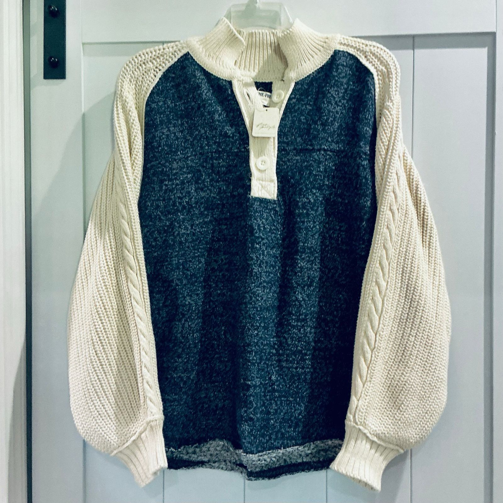 Free People NWT Free People We The Free Marco Polo Sweater Navy Combo M Size M / US 6-8 / IT 42-44 - 10 Thumbnail