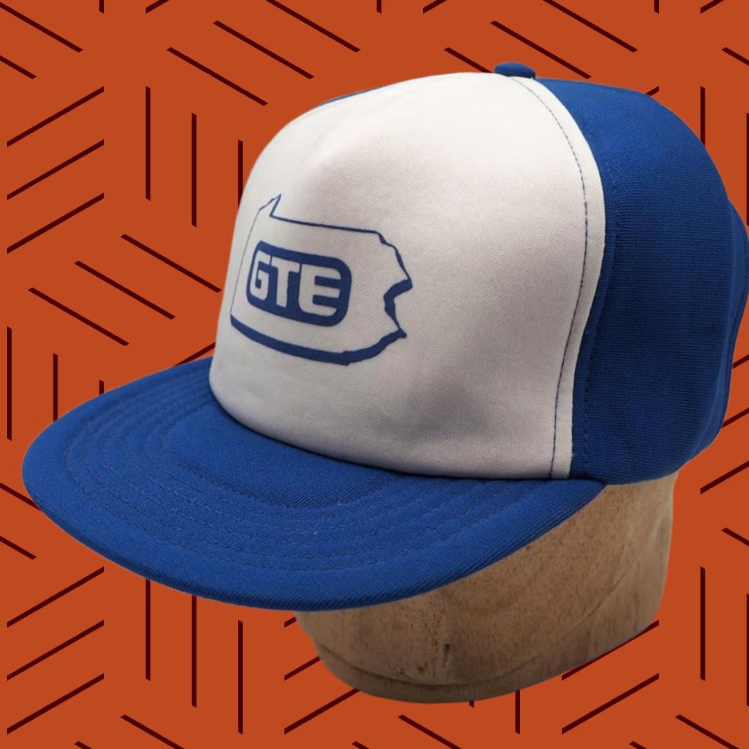Vintage VINTAGE Pennsylvania GTE Telephone Snapback Trucker Farmer Hat Cap NWOT Size ONE SIZE - 1 Thumbnail