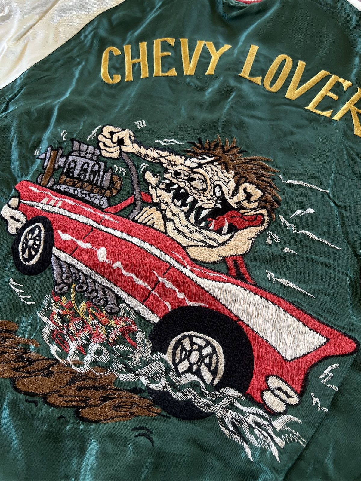 Tailor Toyo Tailor Toyo TIGER HEAD X CHEVY LOVER Sukajan Souvenir Jacket Size US M / EU 48-50 / 2 - 9 Thumbnail