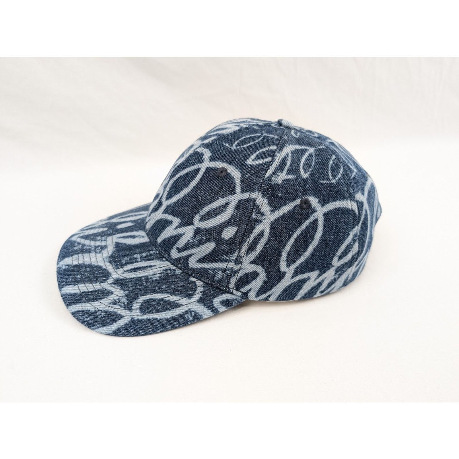 Marni o1rshd1 Size: L / Bleached Lasered Light Denim Cap / Hat Size ONE SIZE - 7 Thumbnail