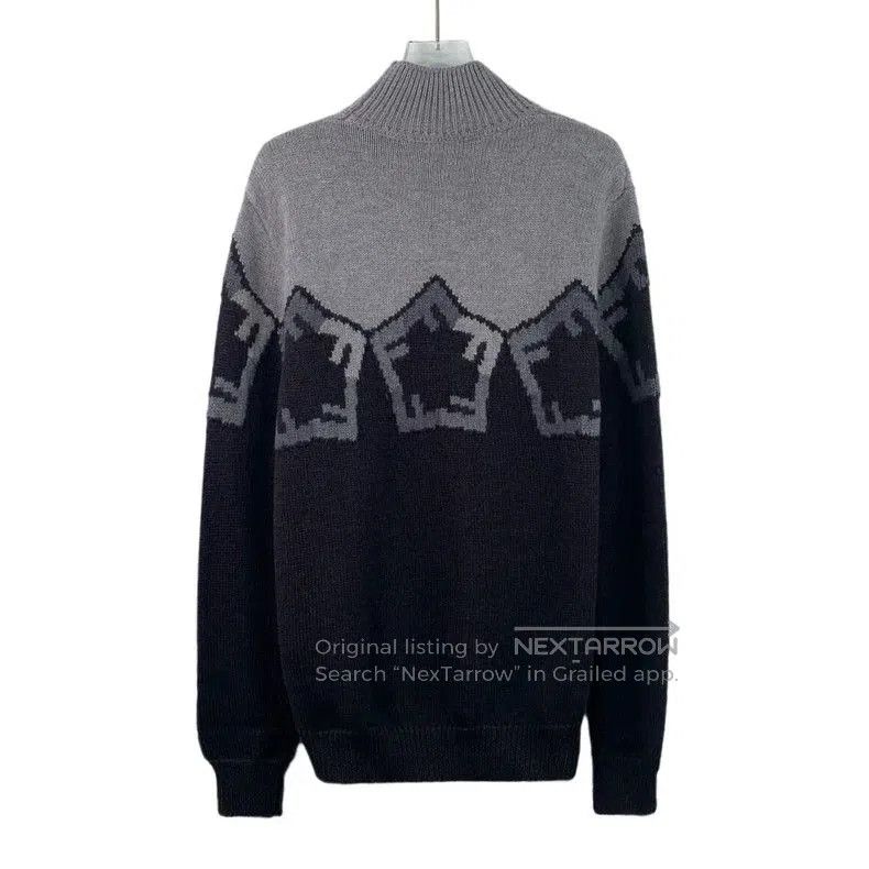 Fendi Fendi Colorblock Letter Star Wool Sweater. Size US M / EU 48-50 / 2 - 2 Thumbnail