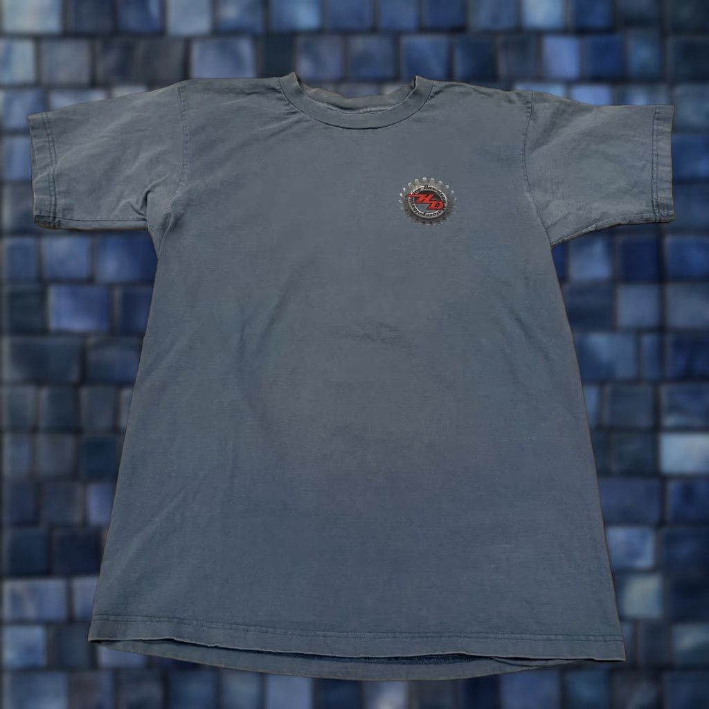 Harley Davidson VINTAGE Harley-Davidson Motor Cycles Mens Medium Cotton Graphic Shirt Made In US Mens T-Shirt Blue Short Sleeve Graphic Print 90s/ Motorcycle Size US M / EU 48-50 / 2 - 1 Thumbnail