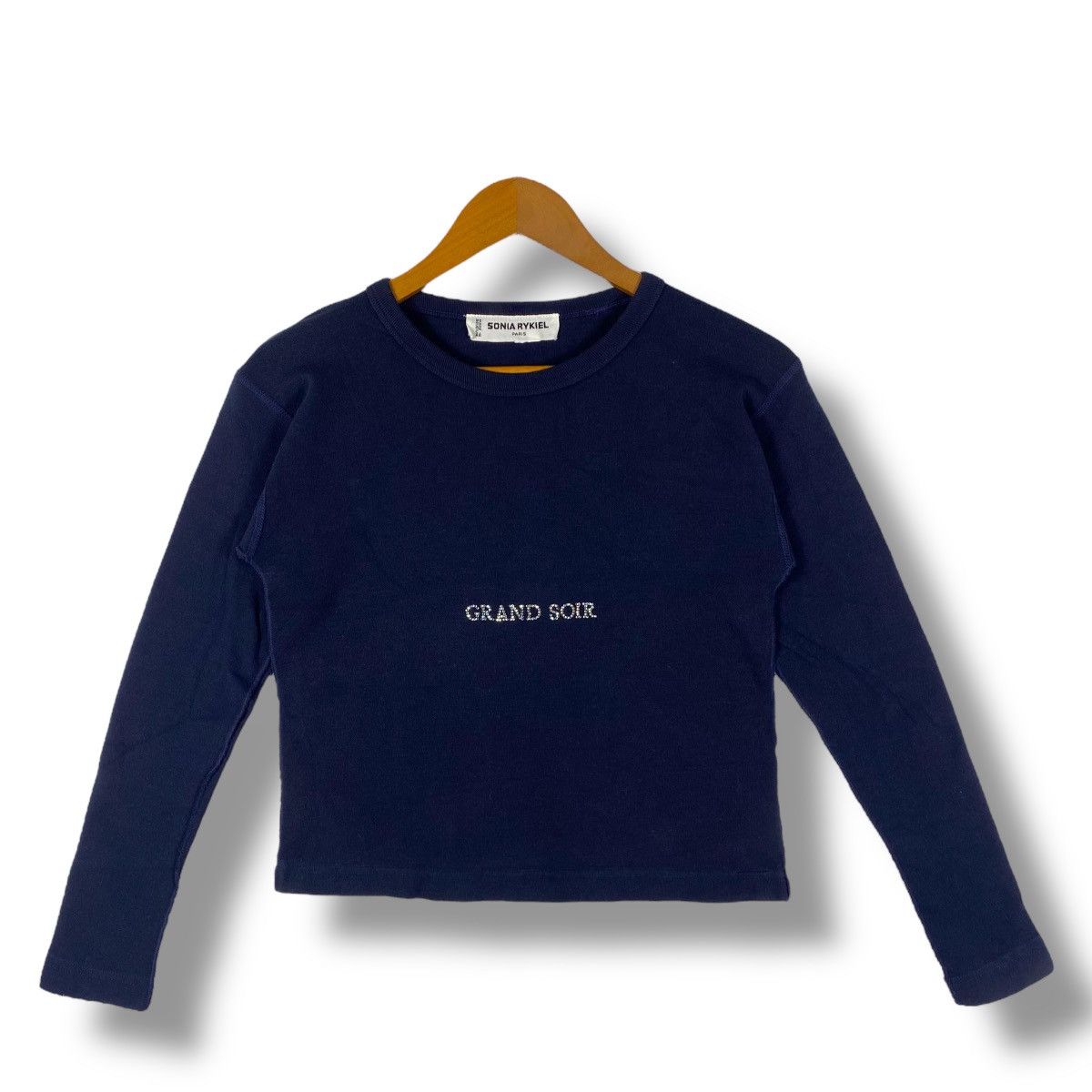 Sonia Rykiel SONIA RYKIEL Grand Soir Swarovski Women Longsleeve Tops Tee Size XS / US 0-2 / IT 36-38 - 1 Thumbnail