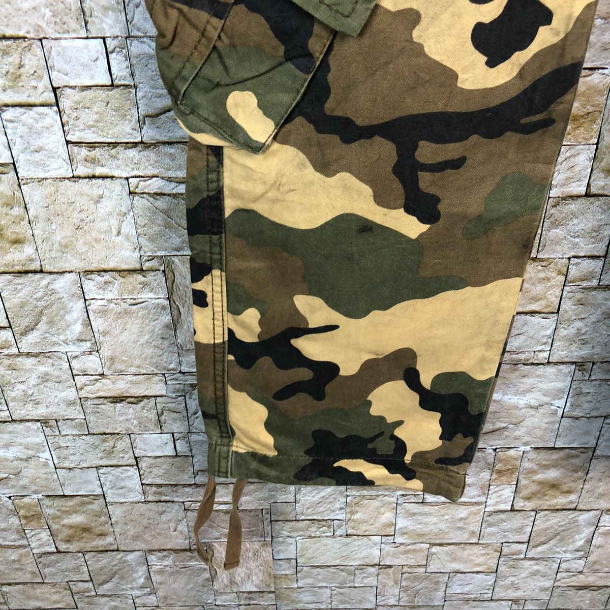 Japanese Brand Matchstick Camo Brown Cargo Multipocket Pants #A138 Size US 31 - 14 Thumbnail
