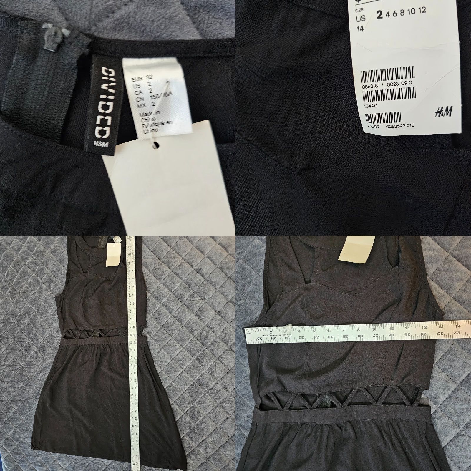 H&M H&M Divided Women's Pencil Dress Sleeveless Cut Out Black Size 2 Zipper Back Size XS / US 0-2 / IT 36-38 - 8 Thumbnail