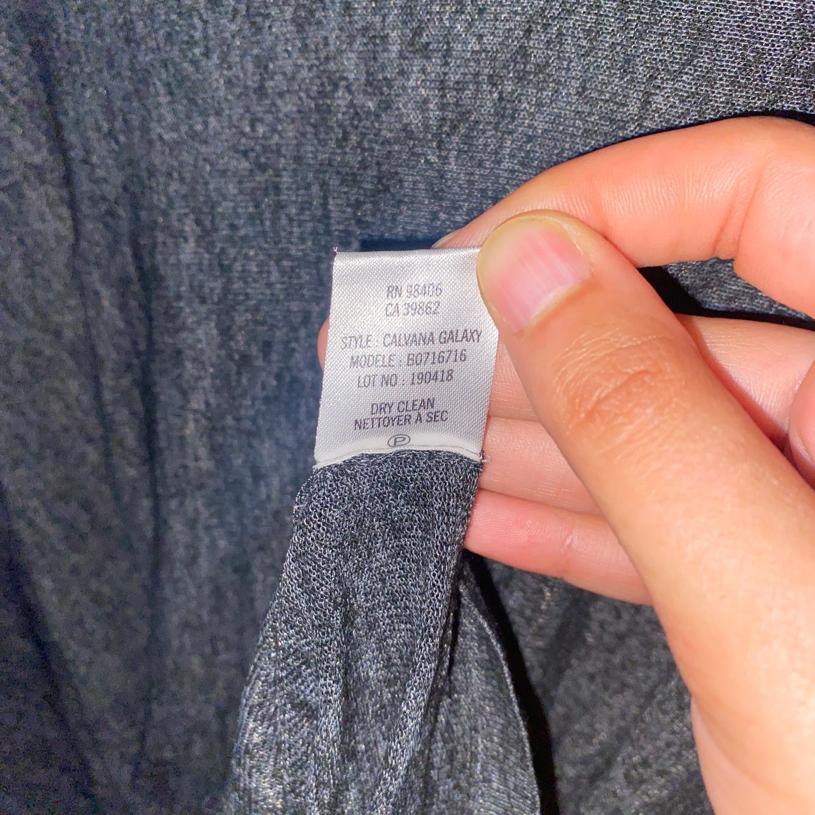 Theory Theory Gray Black Draped Calvana Galaxy Sheer Top P XS Size XS / US 0-2 / IT 36-38 - 6 Thumbnail