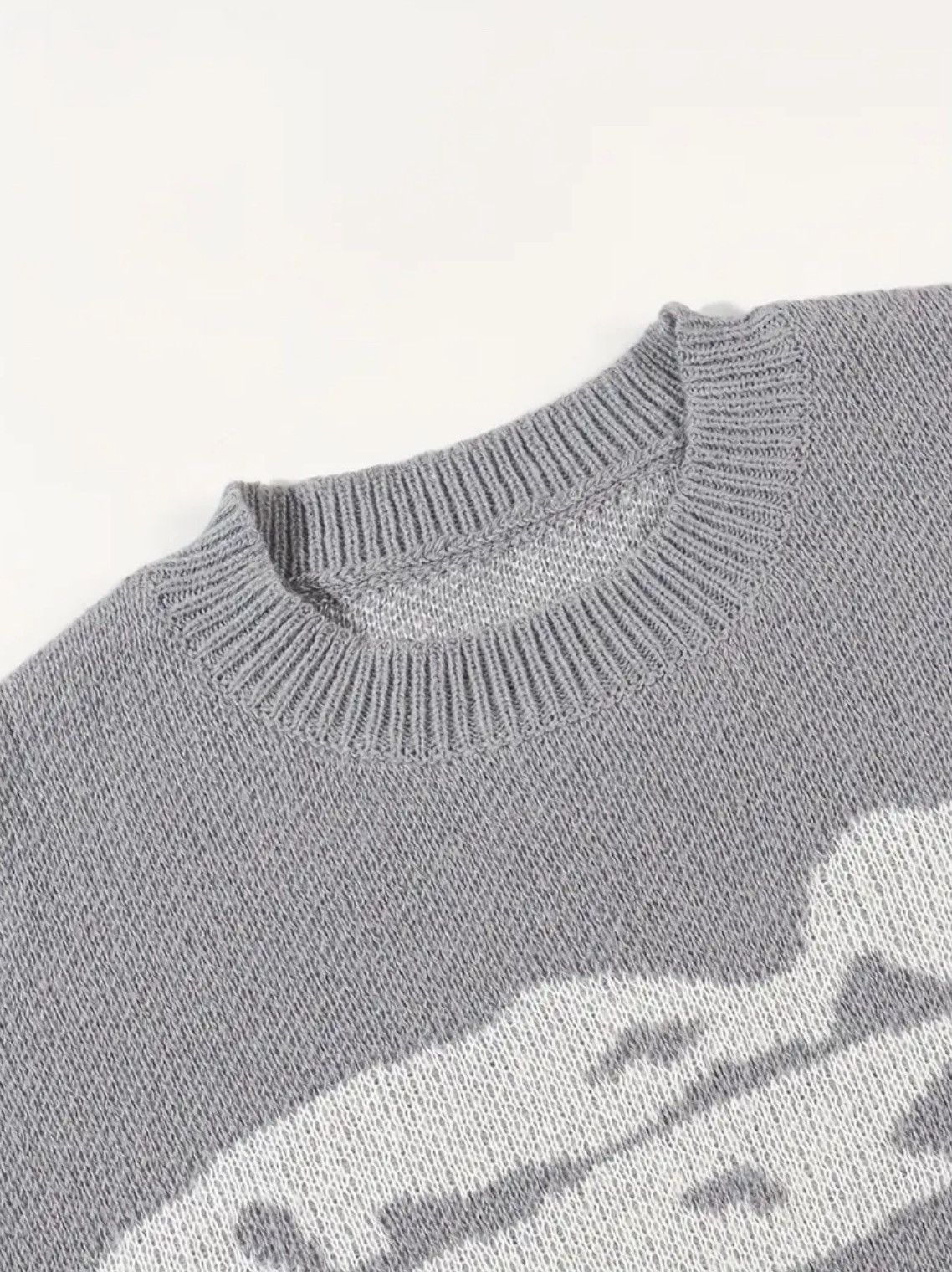 Other Grey oversized knitted sweater, comfortable and warm Size US M / EU 48-50 / 2 - 3 Thumbnail