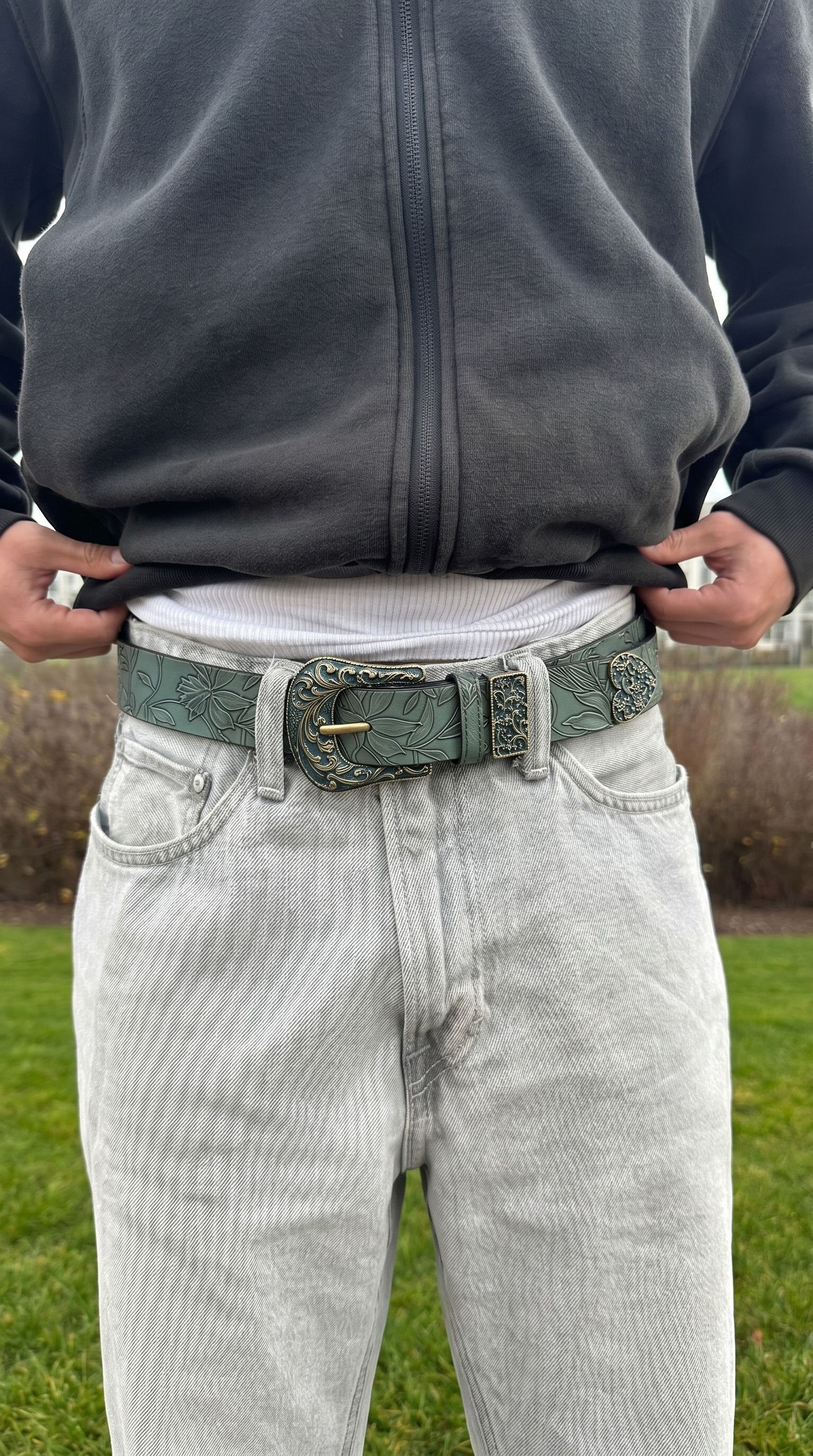 Other Emerald Green Western Belt Size ONE SIZE - 1 Thumbnail