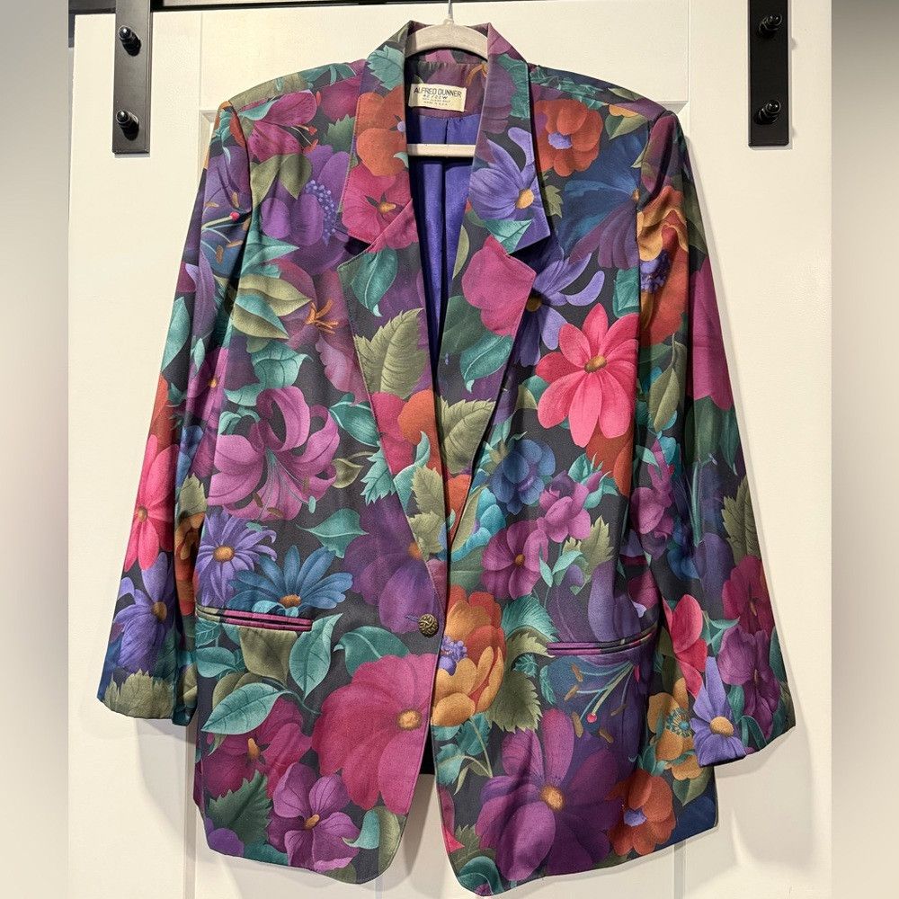 Other Vintage Alfred Dunner Vibrant Floral Blazer Women’s Size 22 Size ONE SIZE - 1 Thumbnail
