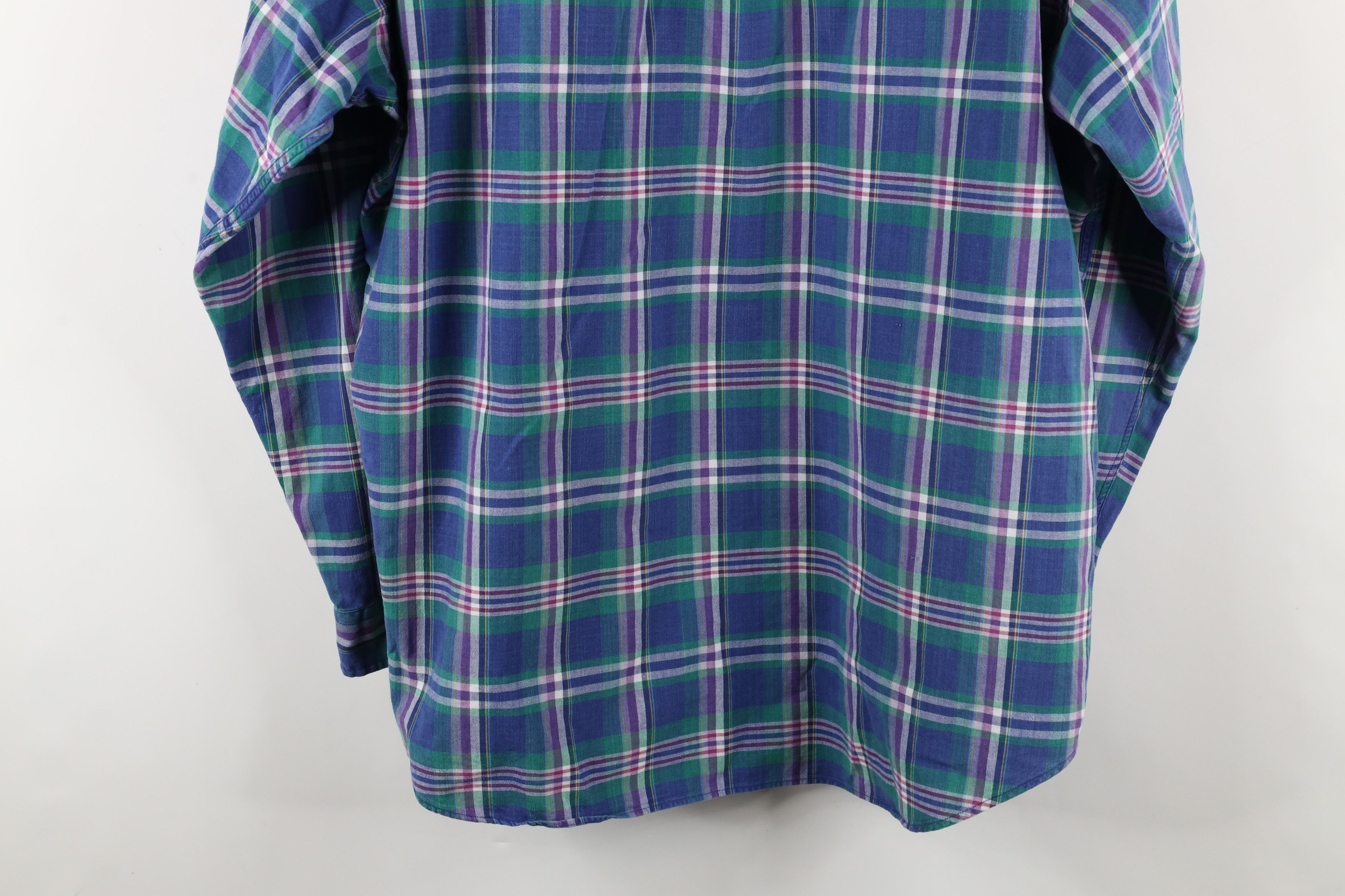 Ralph Lauren × Vintage Vintage 90s Ralph Lauren Madras Plaid Button Down Shirt Size US XL / EU 56 / 4 - 11 Thumbnail