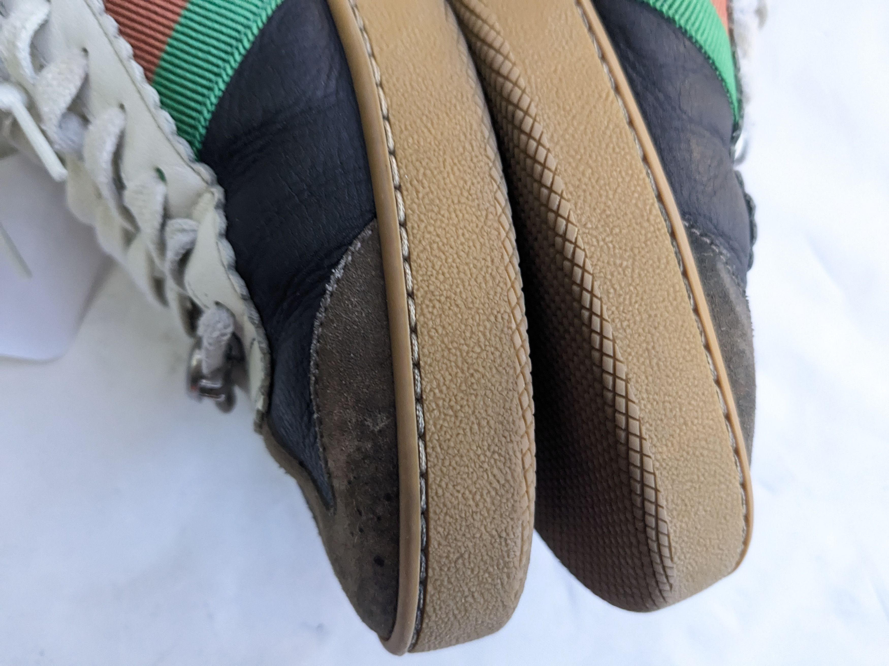Gucci Gucci G74 Sneakers Black Leather 9 Web Gum Size US 9 / EU 42 - 6 Thumbnail
