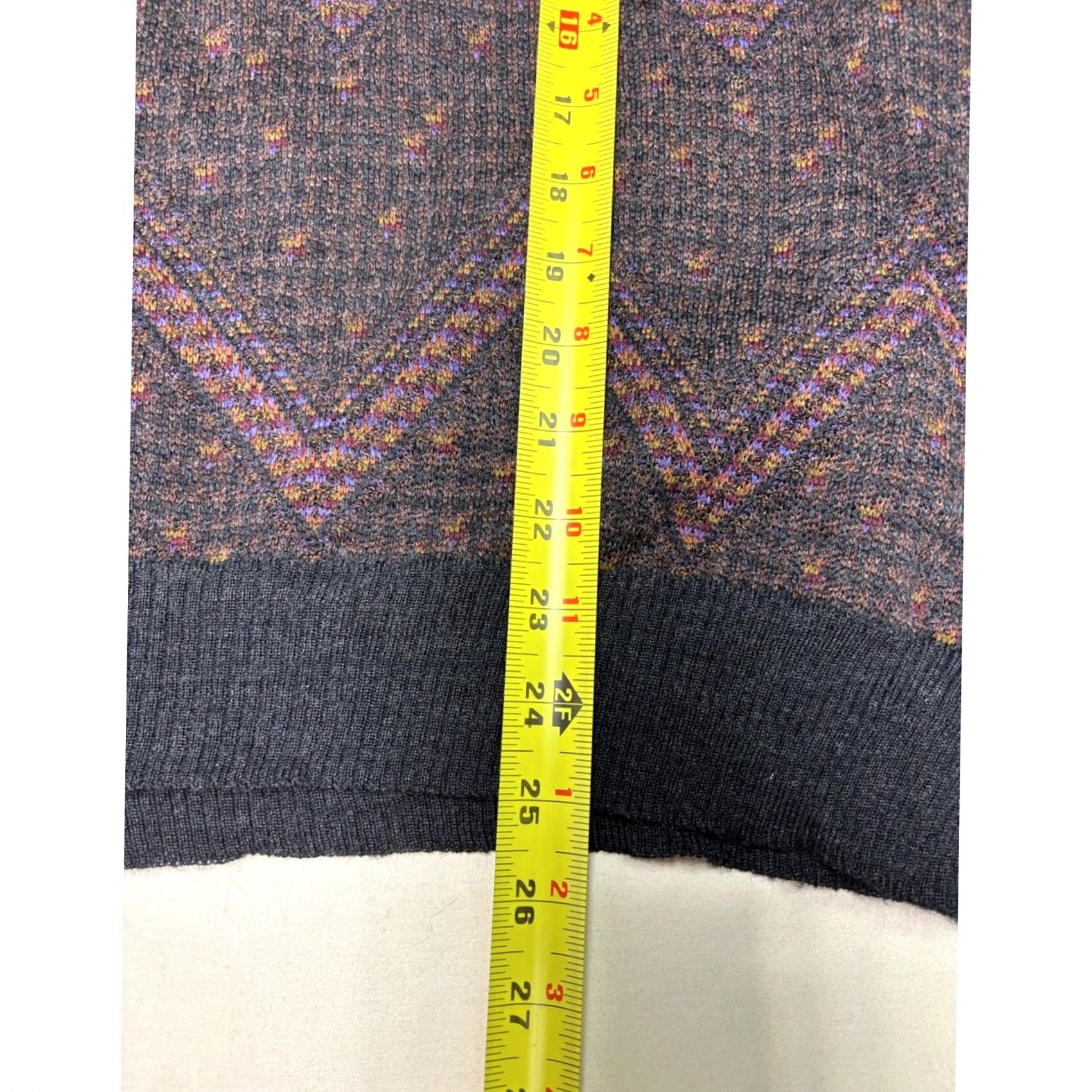 Vintage Tricots St Raphael Mens XL Wool Sweater Zig Zag Pattern Crewneck Made in Uruguay Size US XL / EU 56 / 4 - 5 Thumbnail