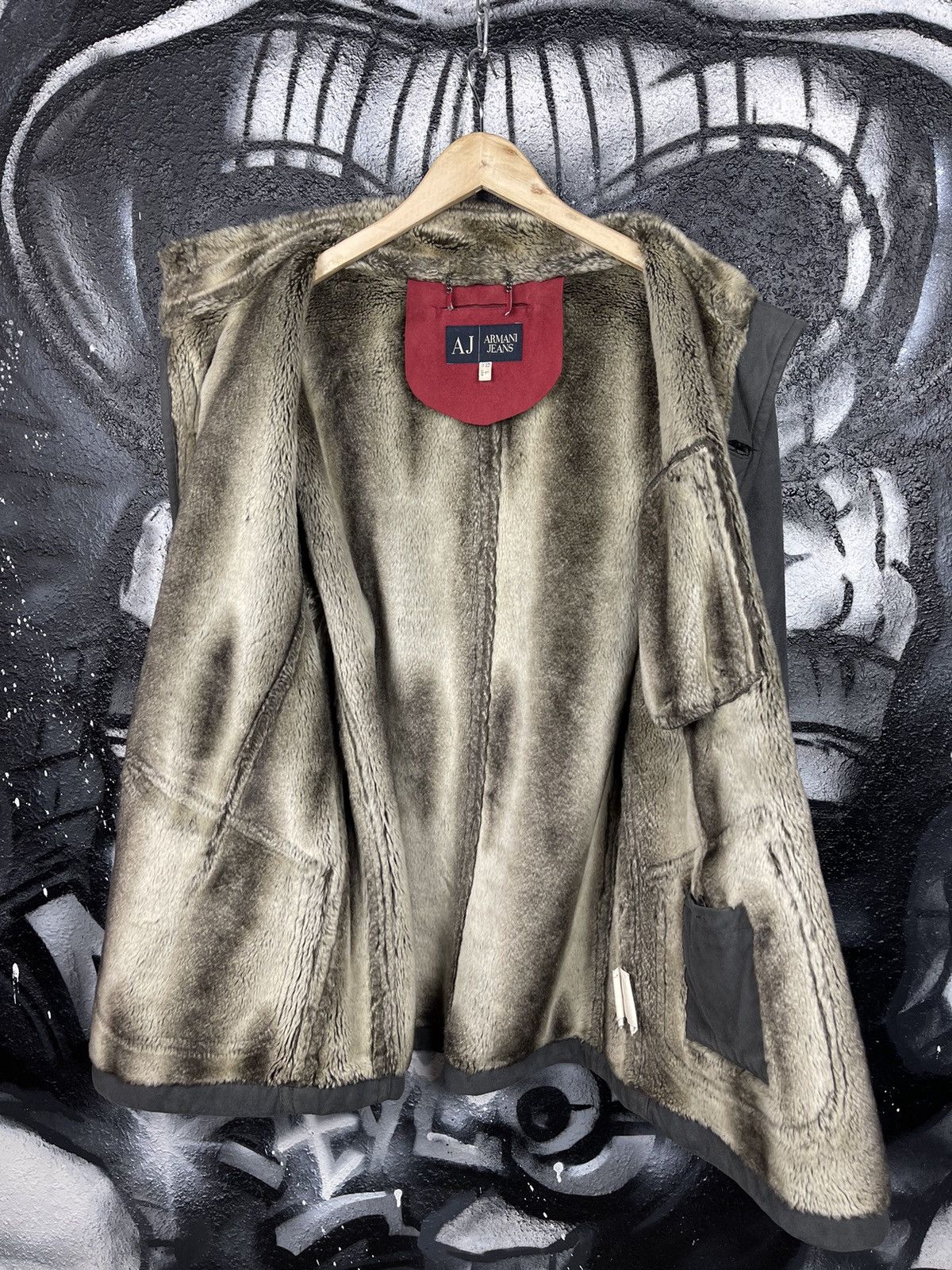 Armani Armani Jeans Vintage Grey Shearling Jacket Men’s Size Large Size US L / EU 52-54 / 3 - 11 Thumbnail