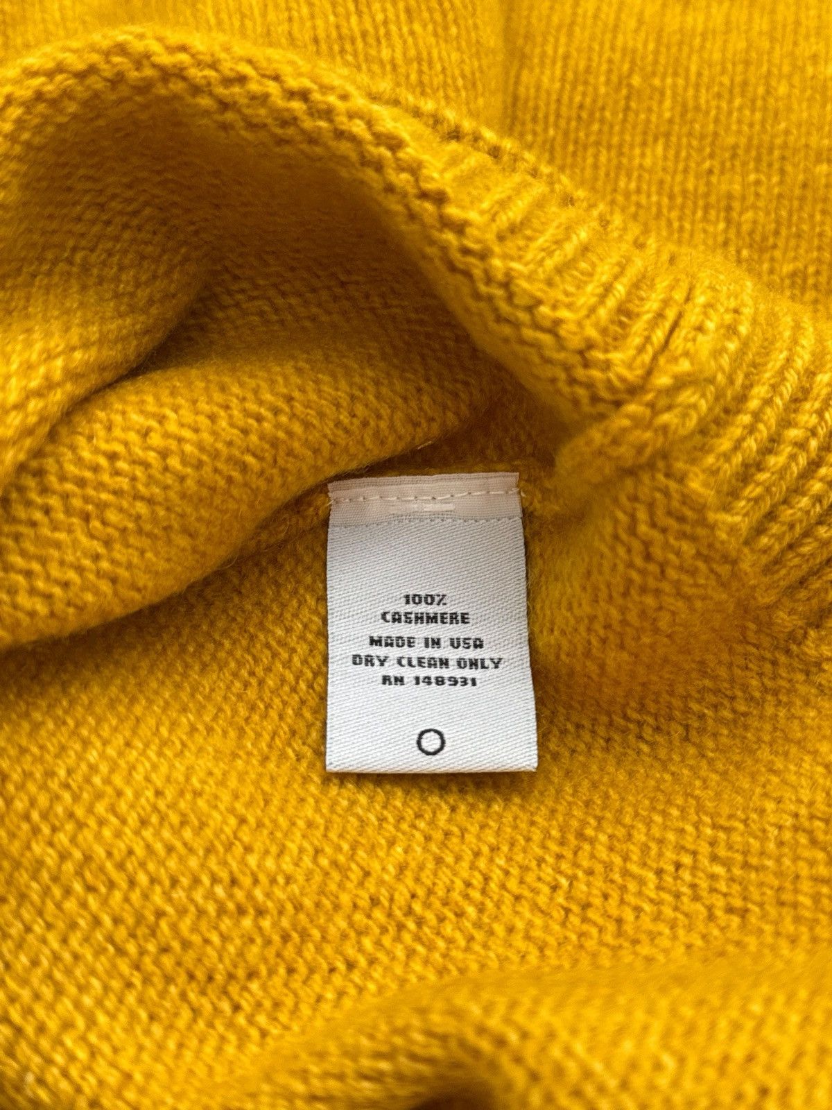 The Elder Statesman $1,195 Mustard Yellow Cashmere Simple Crew Sweater Size US XL / EU 56 / 4 - 8 Thumbnail