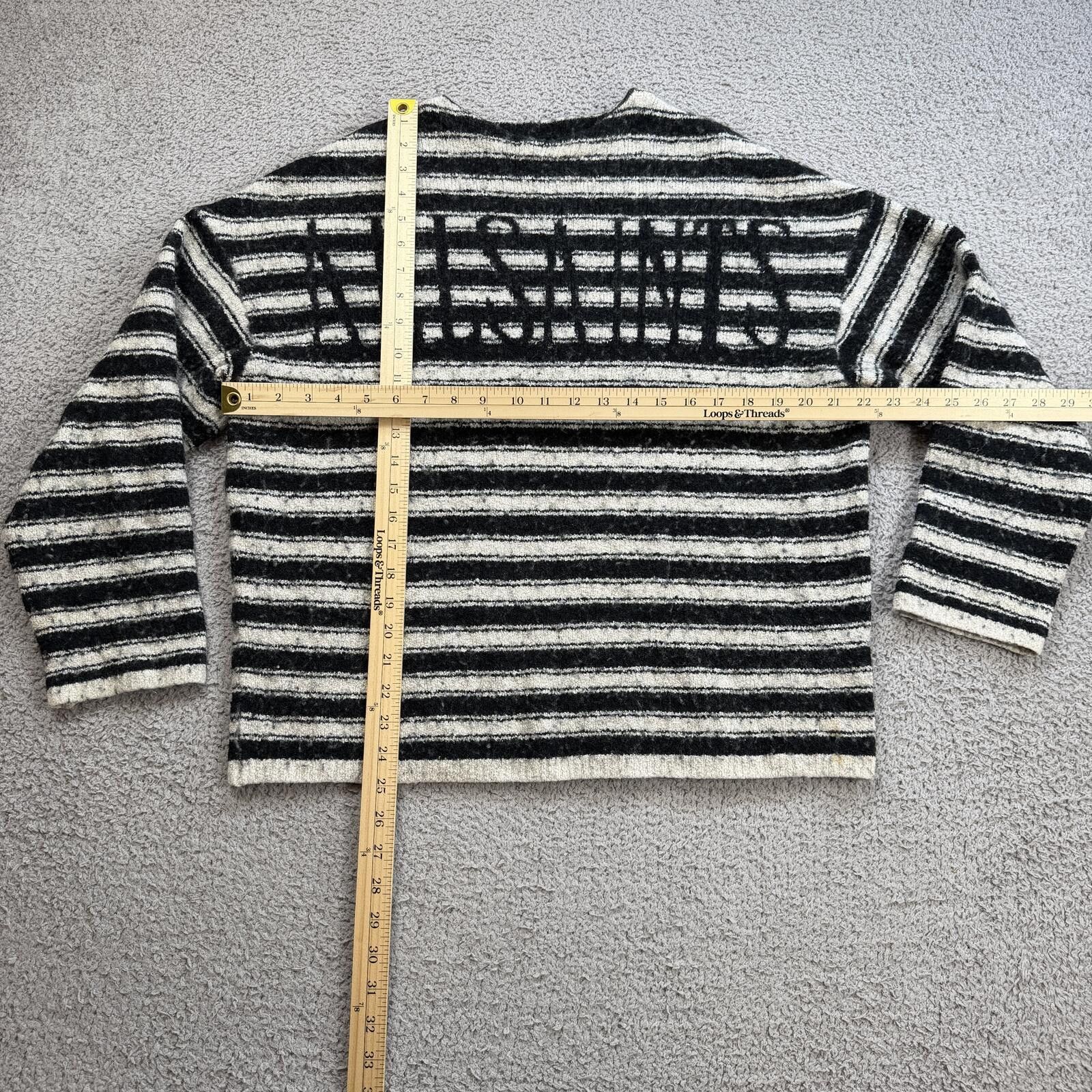Allsaints AllSaints Womens Oversized Striped Wool Blend Sweater XS Size XS / US 0-2 / IT 36-38 - 2 Thumbnail