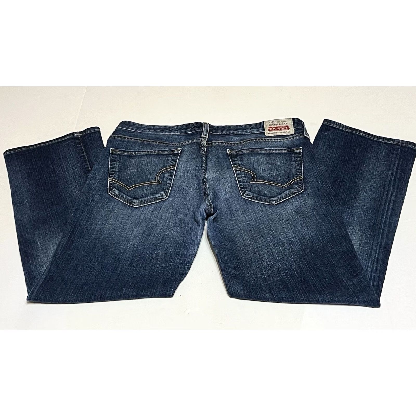 Vintage BIG STAR Jeans Women Capri Denim 34x27 Blue Rikki Logo Embroidered Stretch Leather Zip Regular Inseam 27in Size 24" / US 00 / IT 34 - 2 Thumbnail