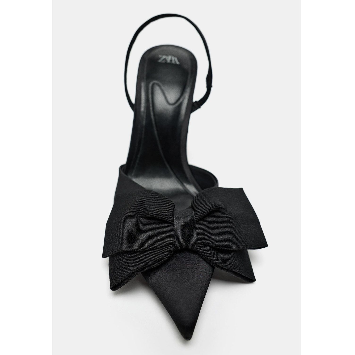Zara ZARA Bow Slingback Heels NWT Black Pointed Toe High Heels Size US 10 / IT 40 - 12 Thumbnail