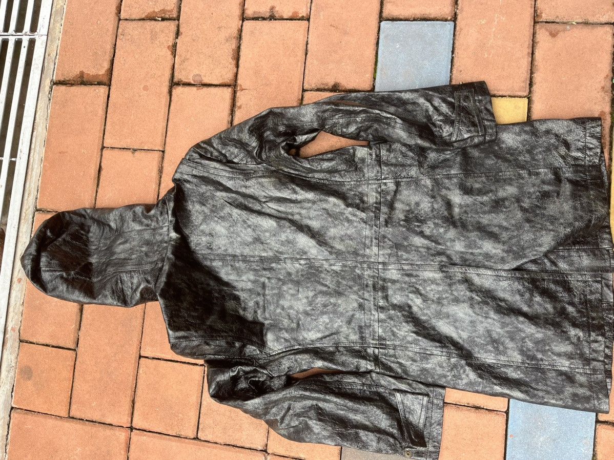 Tornado Mart vintage tornado mart Long Trench leather Jacket parkan Size US L / EU 52-54 / 3 - 15 Thumbnail