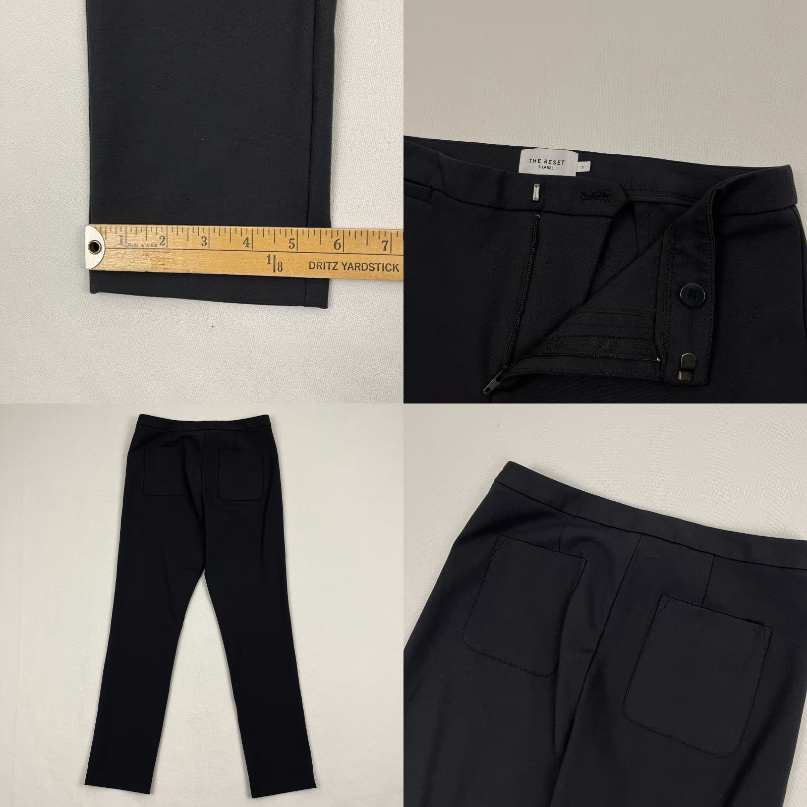 Vintage VINTAGE The Reset R Label Pants Womens S W27 I26 Slim Dark Gray Career Office Trousers Size 28" / US 6 / IT 42 - 8 Thumbnail