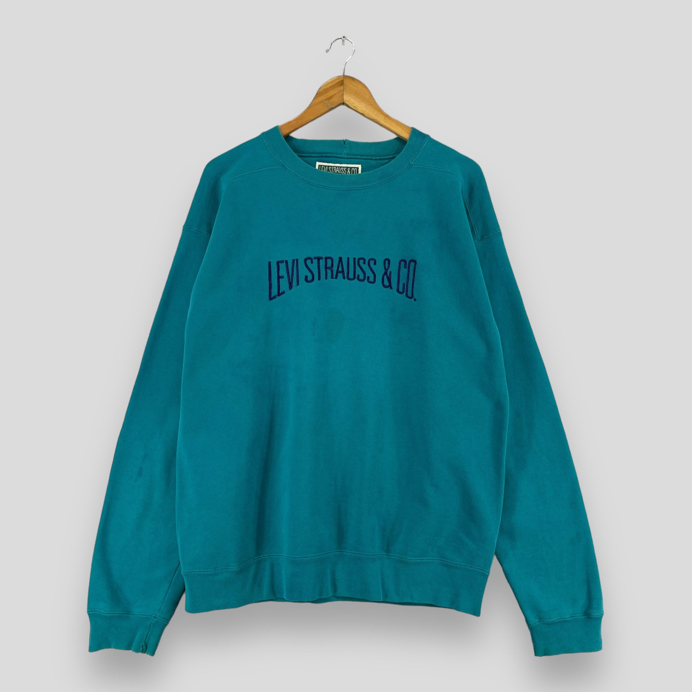 Levi's × Vintage Vintage LEVIS Spellout Embroidery Distressed Sweatshirt Size US M / EU 48-50 / 2 - 1 Thumbnail