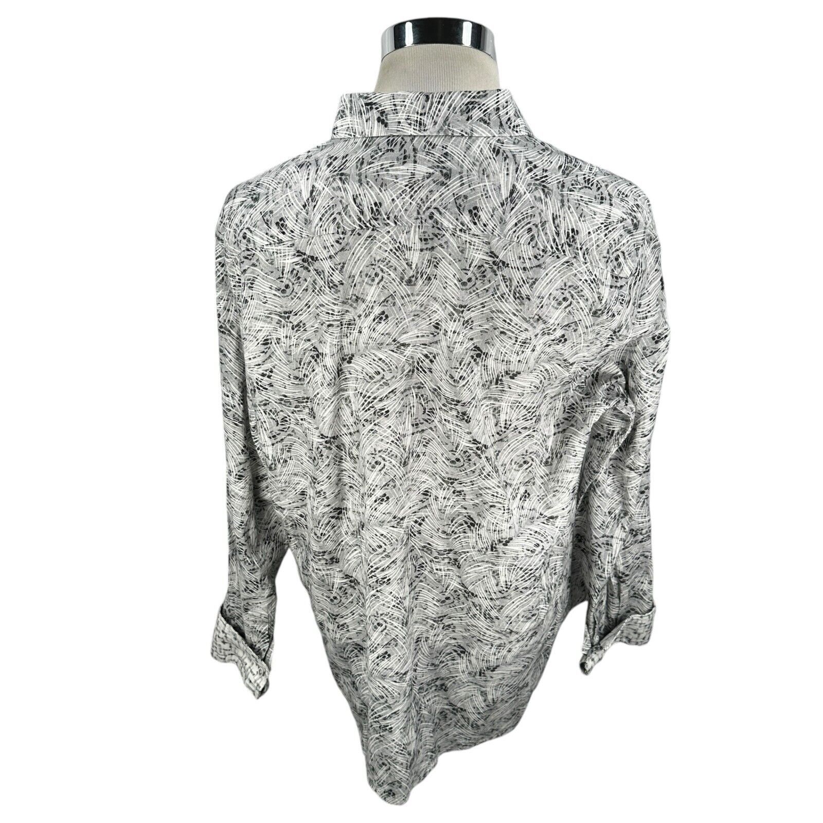 Robert Graham Robert Graham Shirt Men’s 2XL XXL Geometric Gray Button Up Size US XXL / EU 58 / 5 - 6 Thumbnail