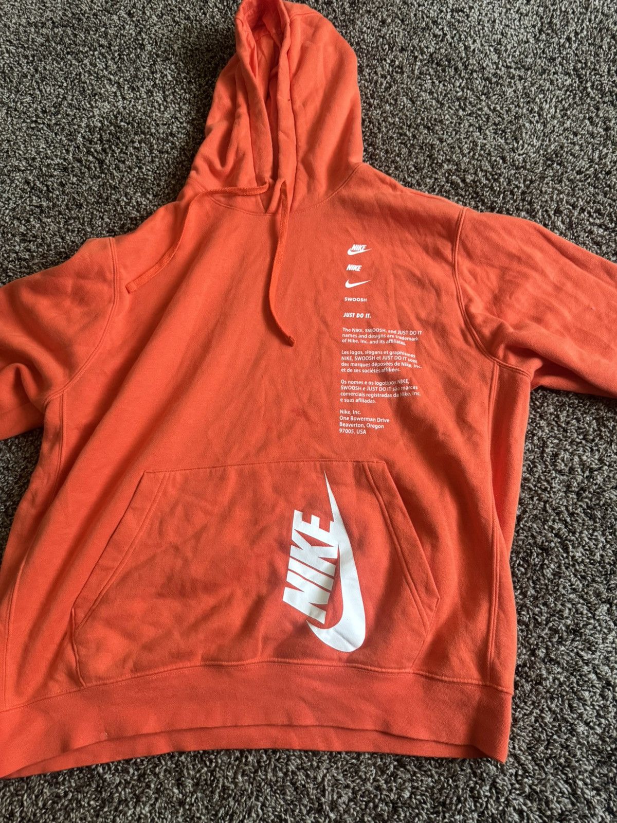 Nike Orange Nike Solo Hoodie Size US XL / EU 56 / 4 - 1 Thumbnail