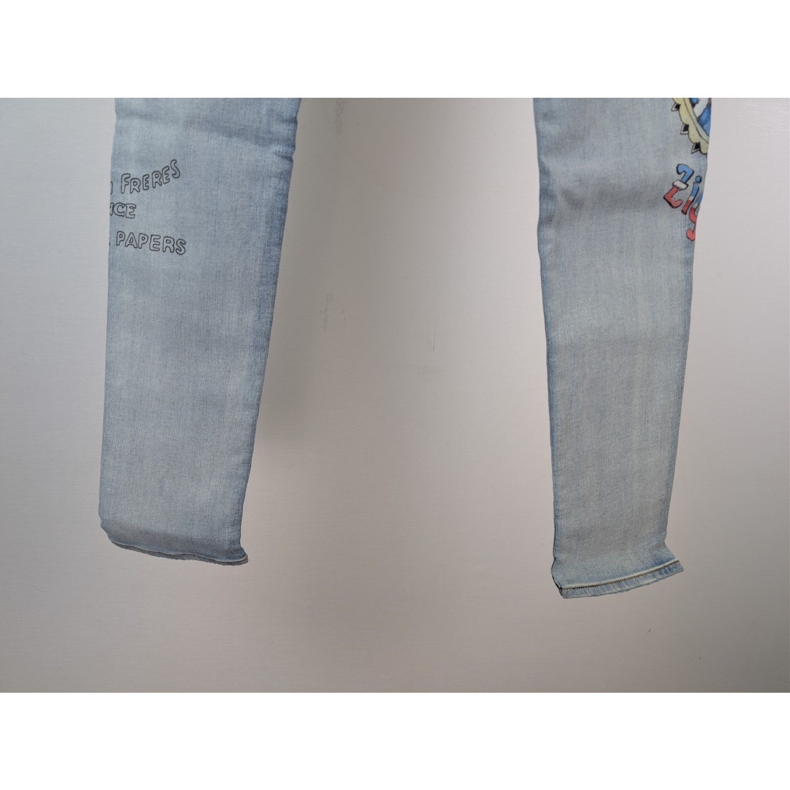Amiri o1rshd1 Zig Zag Jean Denim Jeans in Light Indigo Size US 32 / EU 48 - 14 Thumbnail