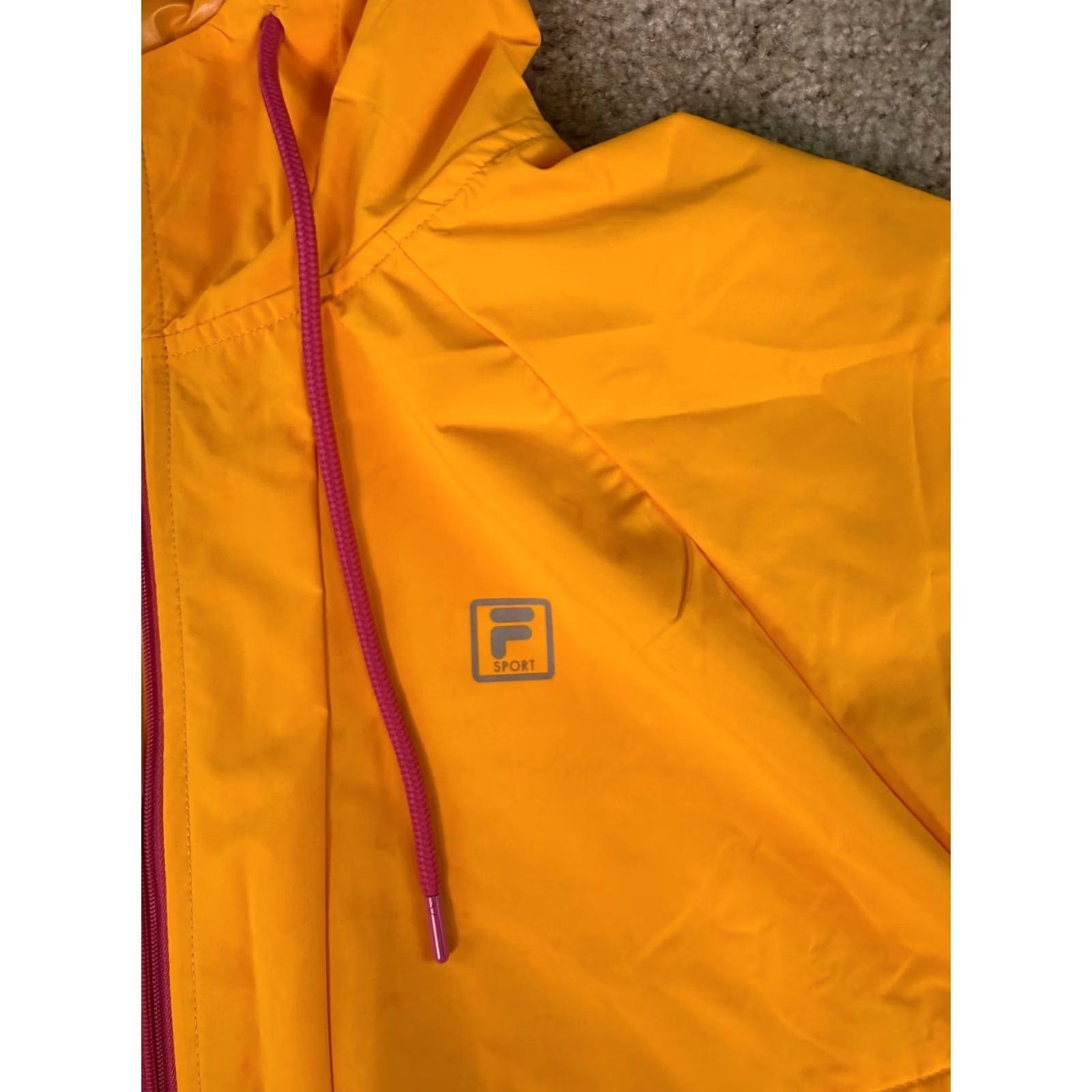 Fila VINTAGE FILA Sport Jacket Windbreaker Hooded Full Zip Large Orange Pink Women's M Size L / US 10 / IT 46 - 3 Thumbnail