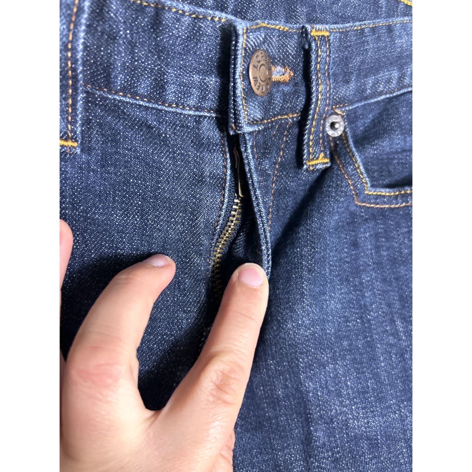 J.Crew J.CREW Skinny Straight Jeans Womens 27x27 Dark Wash Stretch Denim Blue Cotton Blend Zip Front Slim Rise Mid Size 27" / US 4 / IT 40 - 6 Thumbnail