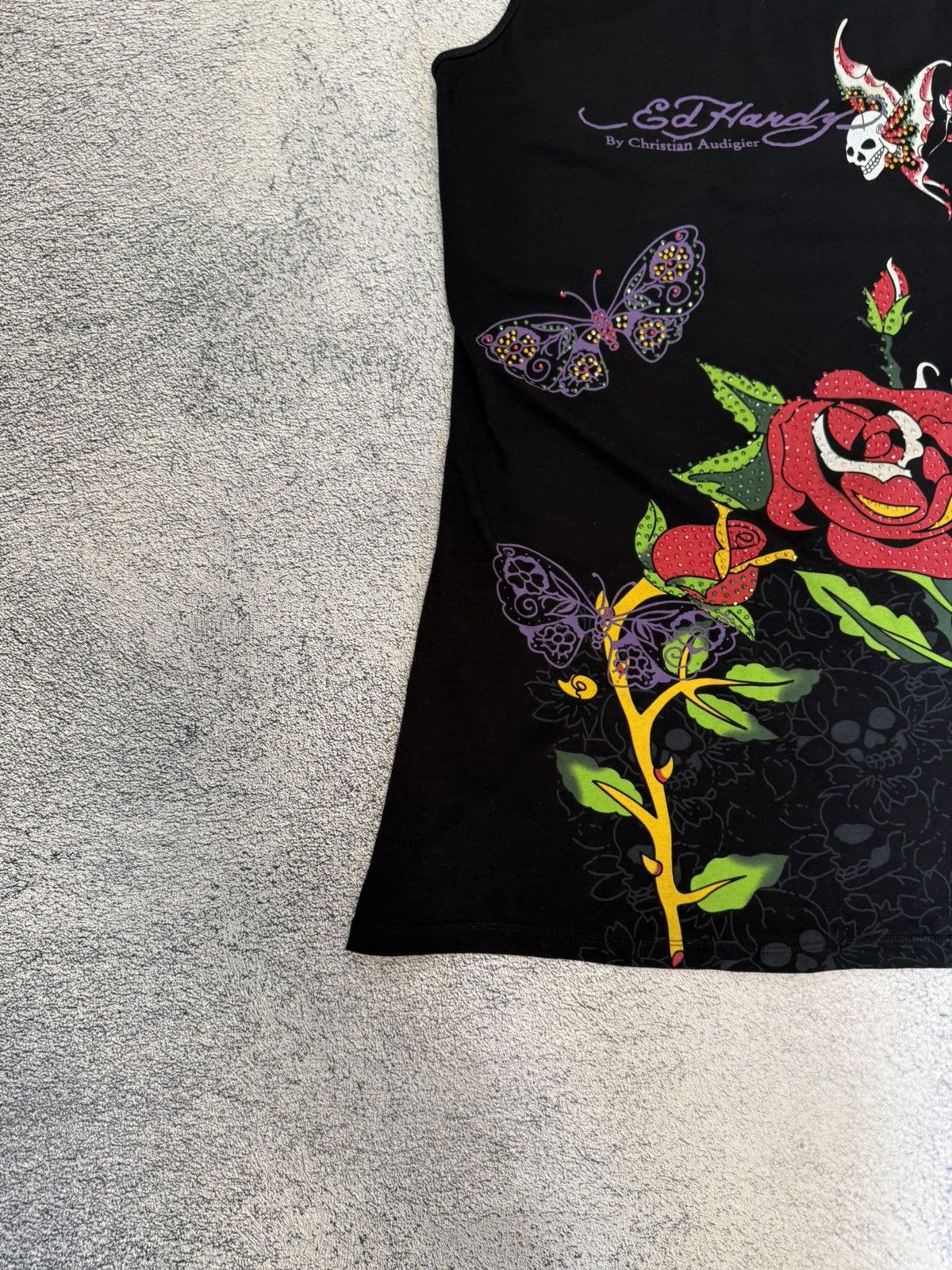Ed Hardy Ed Hardy Dress Tattoo Roses Butterflies Skull Y2K Stretch Size S / US 4 / IT 40 - 5 Thumbnail